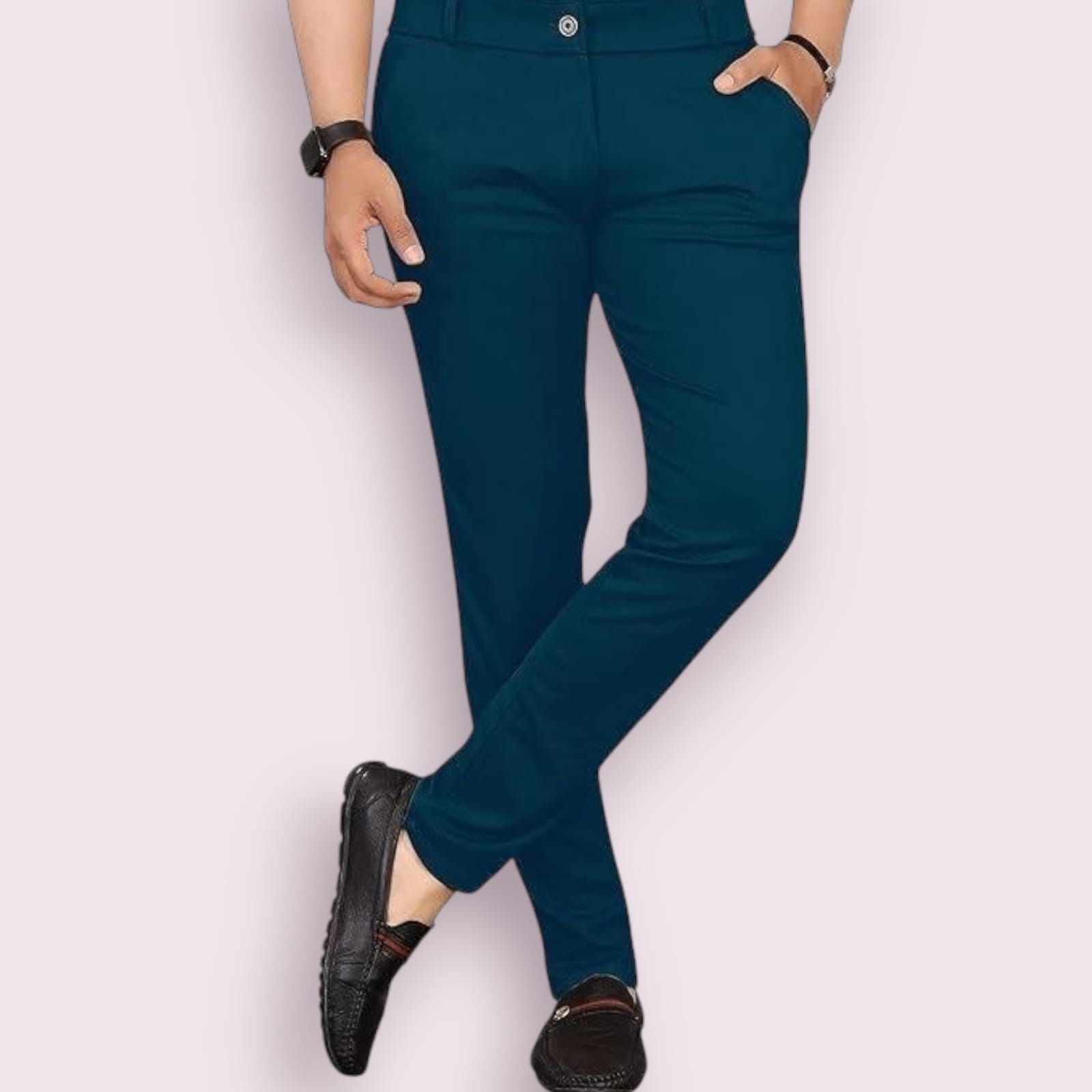 trend shreeyankash Men Slim Fit Grey Lycra Blend Trousers-picture-27