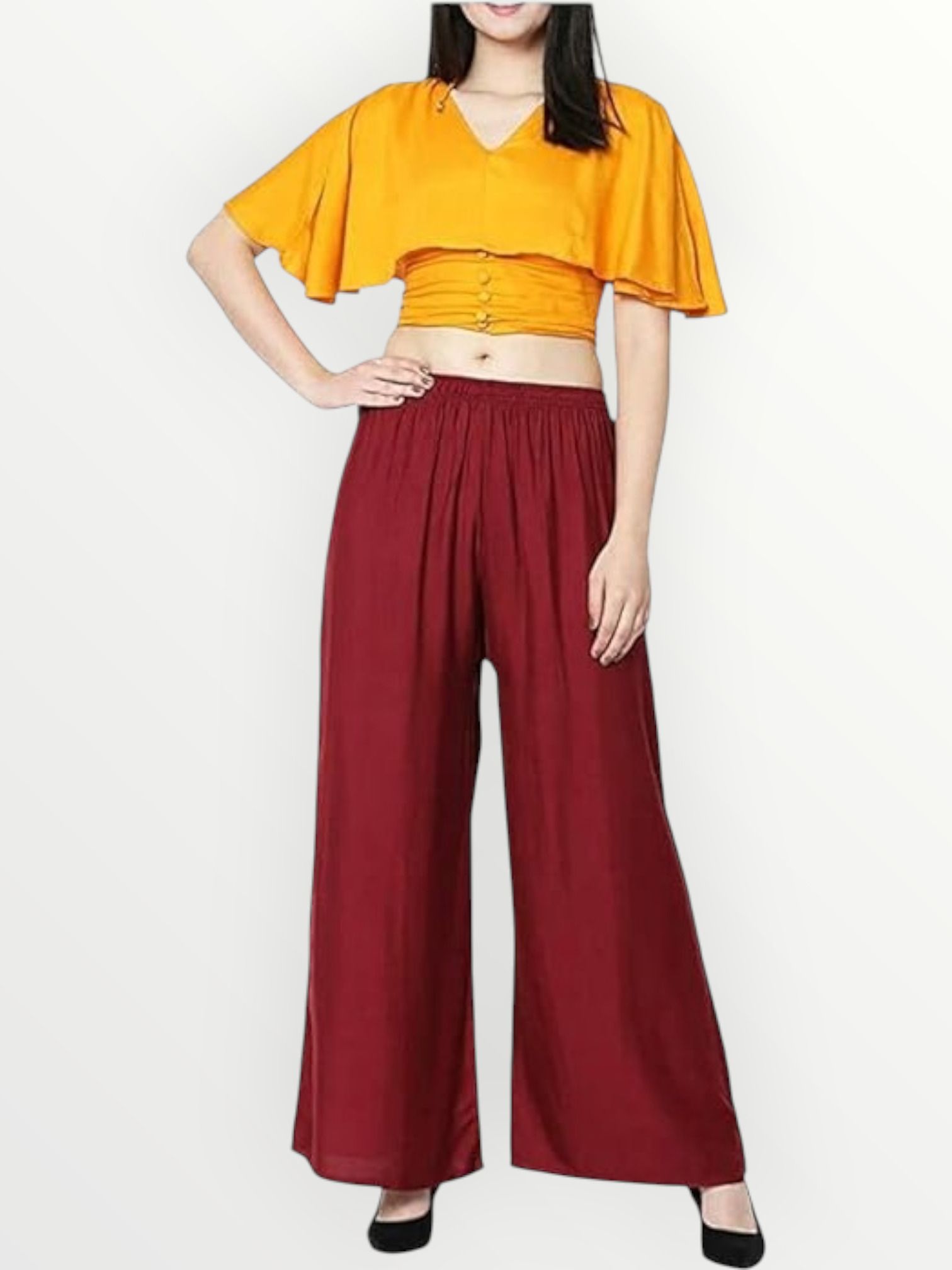 acd Women Comfort Fit Maroon Viscose Rayon Trousers-picture-26