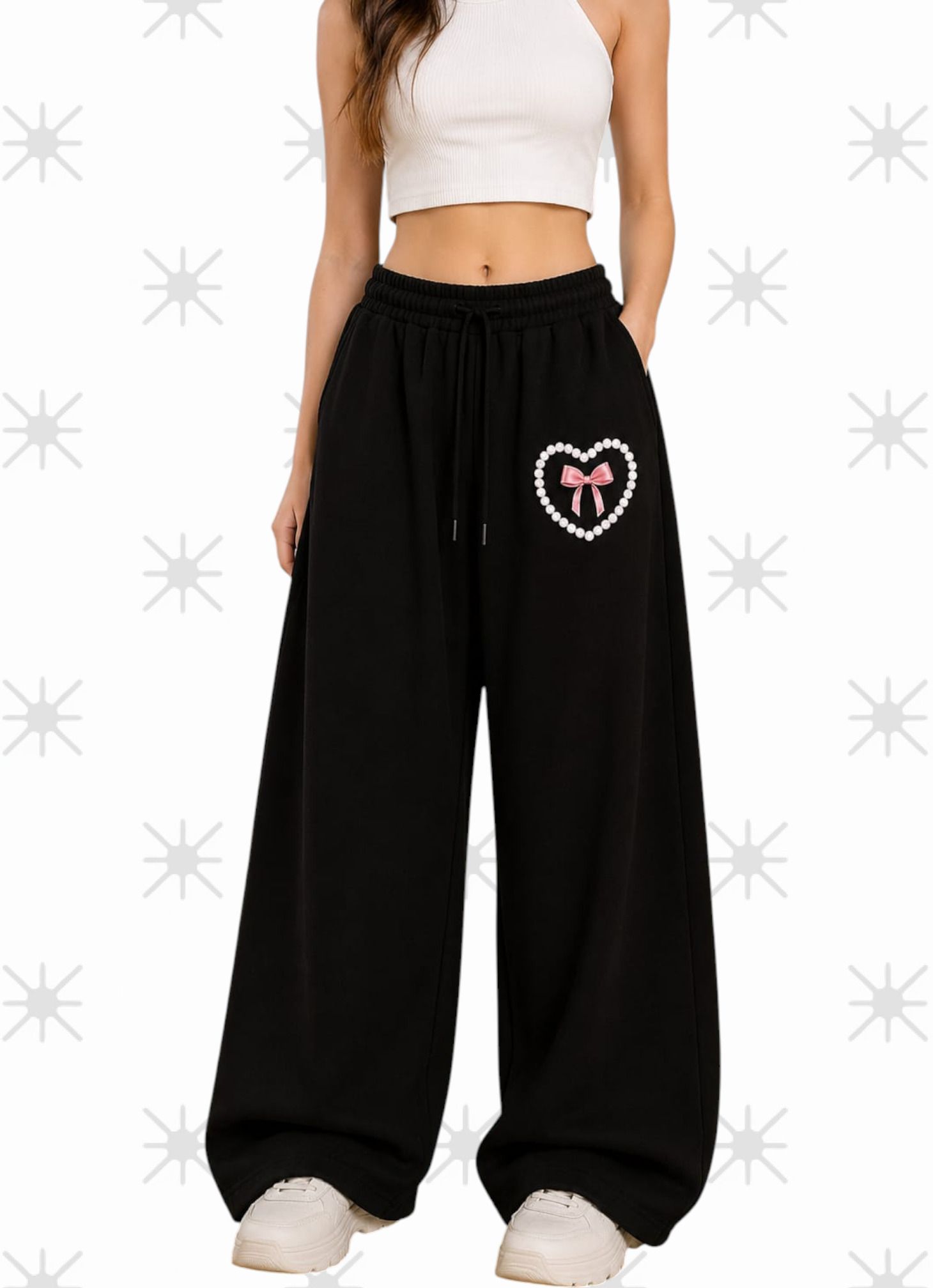canversmartco Women Printed Black Track Pants-picture-17