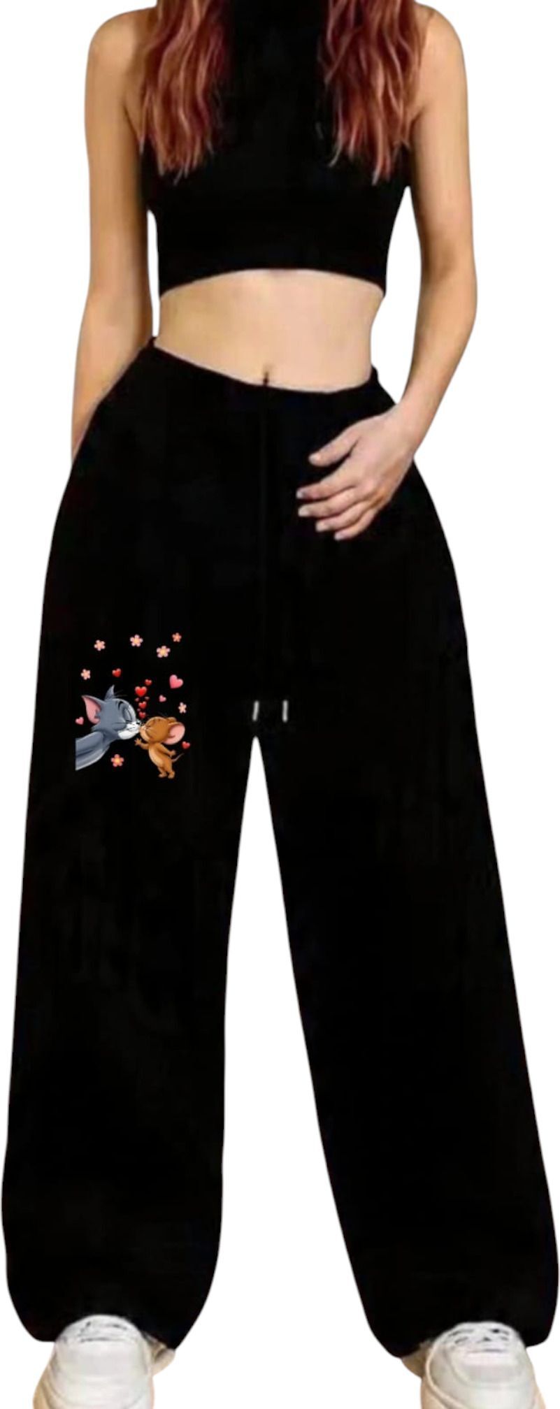 canversmartco Women Printed Black Track Pants-picture-28