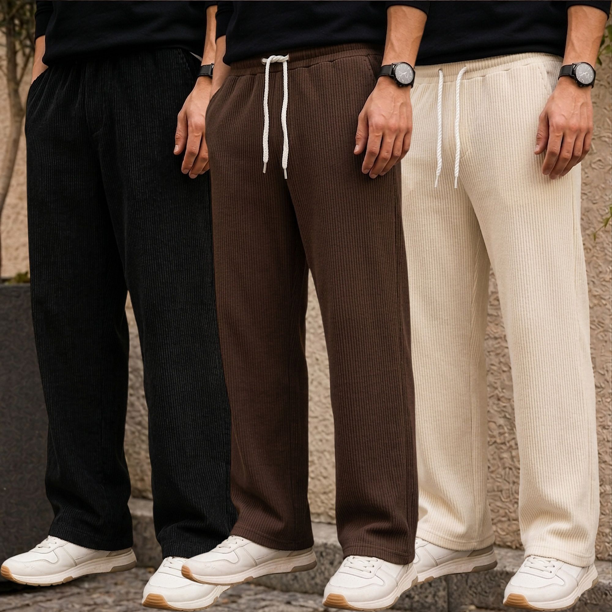 metronaut Relaxed Men Multicolor Cotton Blend Trousers-picture-16