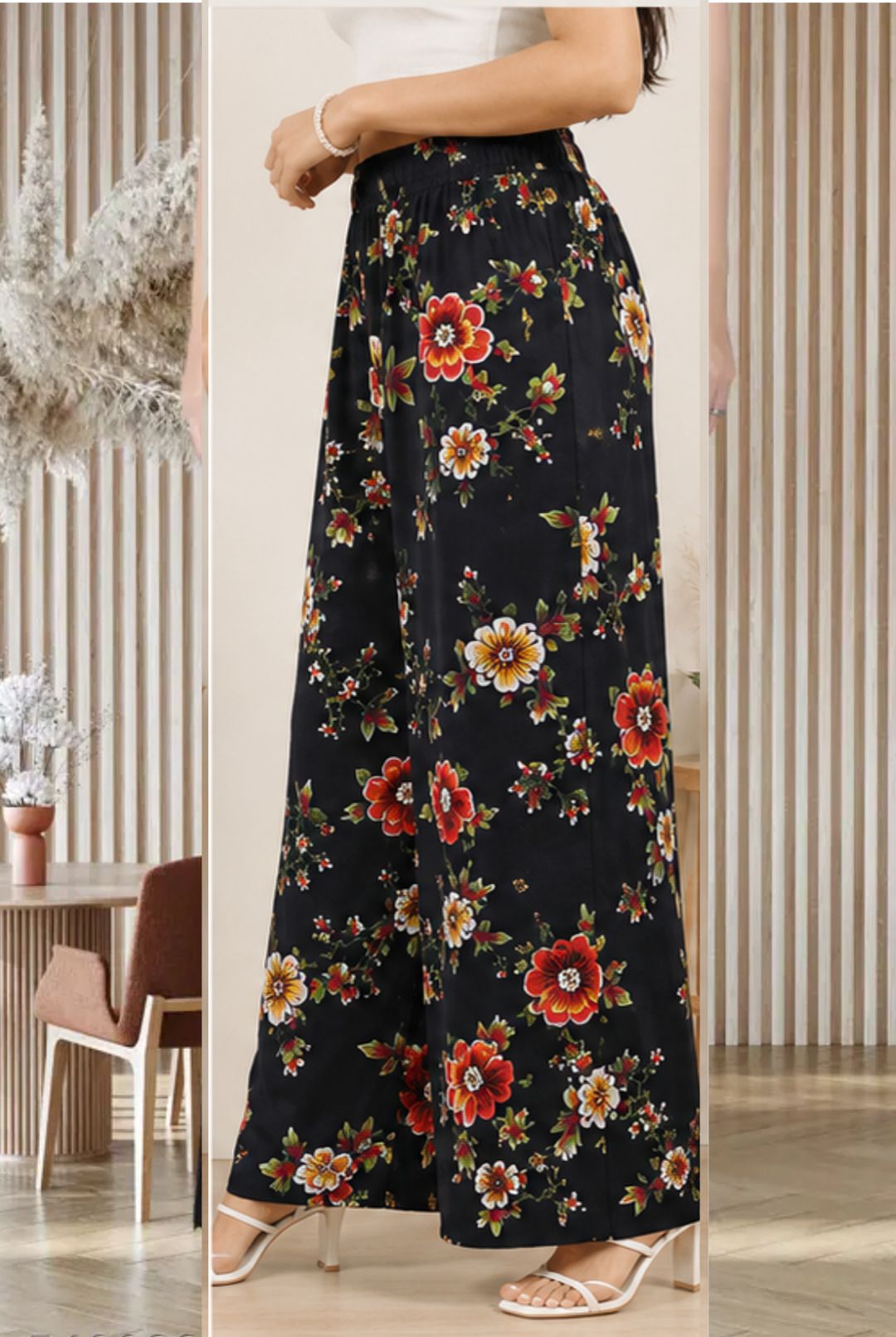 Women Loose Fit Multicolor Polycotton Trousers-image-31