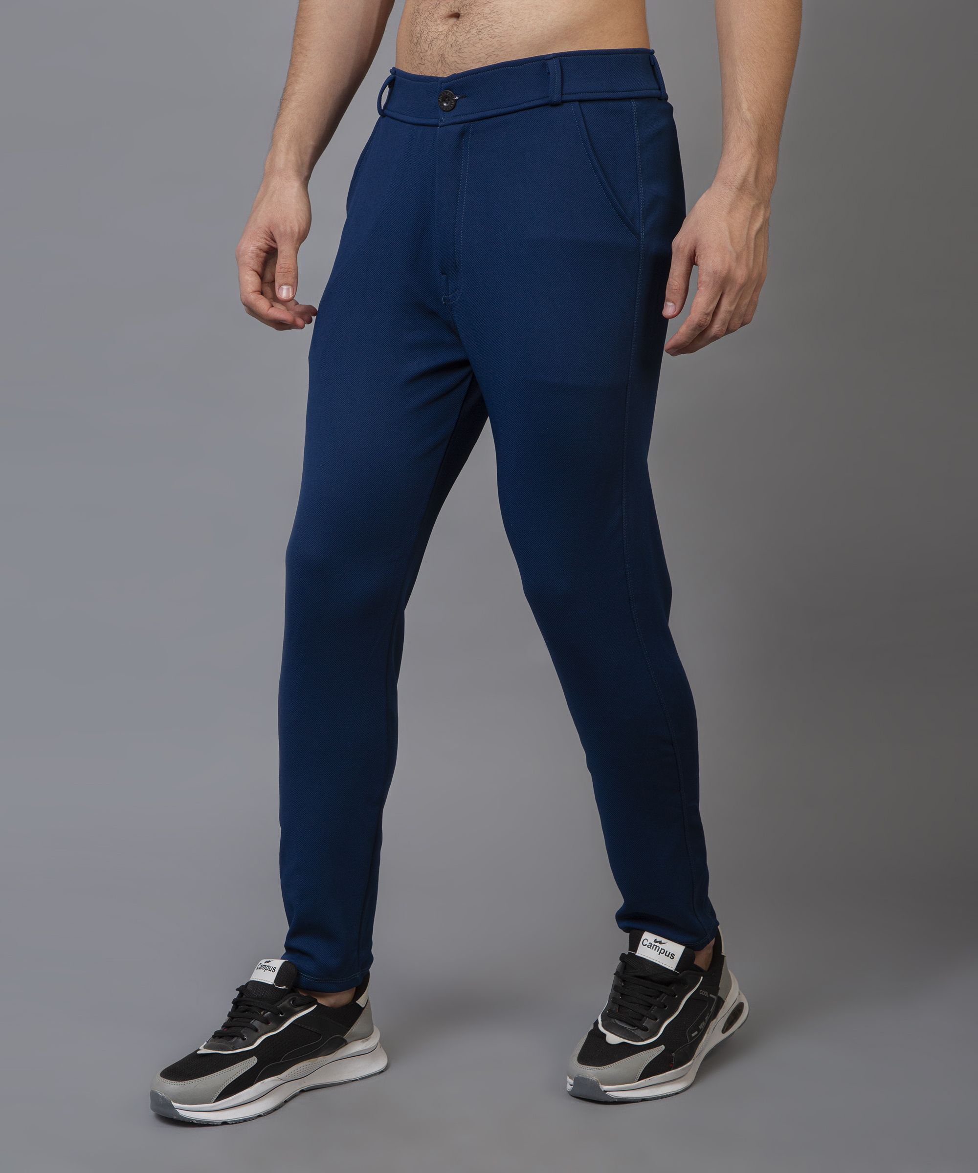bidatsh trend Men Slim Fit Multicolor Lycra Blend Trousers-picture-11