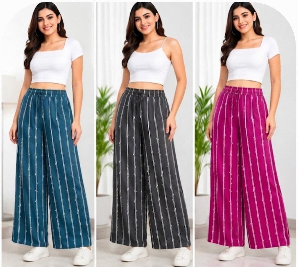 yashika agencies Pack of 3 Women Regular Fit, Relaxed Black, Pink, Dark Green Lycra Blend Trousers-picture-38