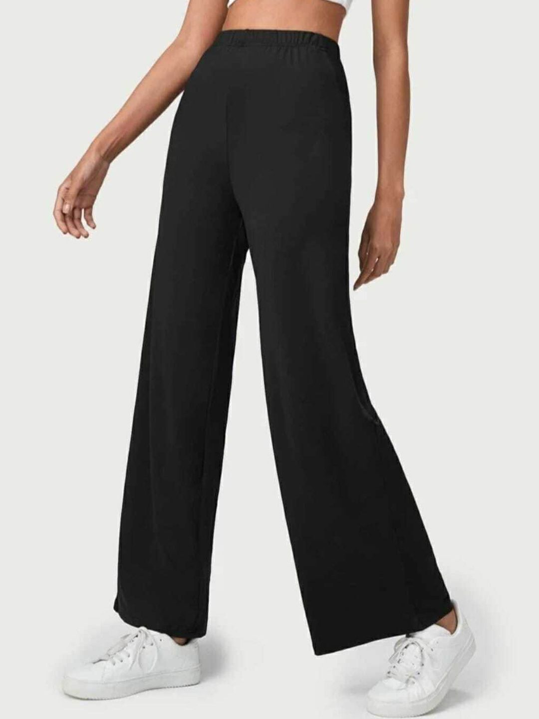 broadstar Women Loose Fit Black Viscose Rayon Trousers-picture-9