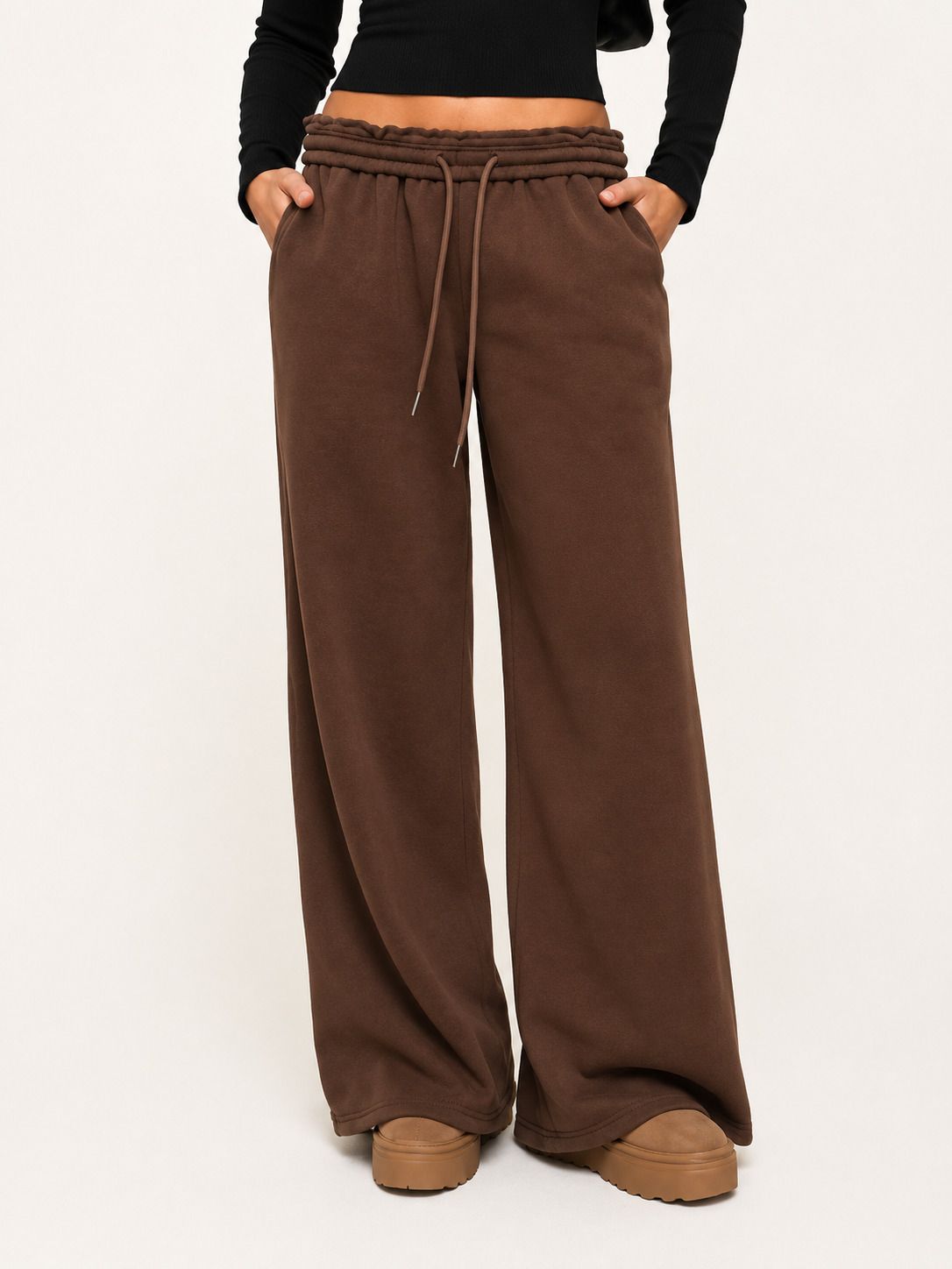eraandedge Women Solid Brown Track Pants-picture-18