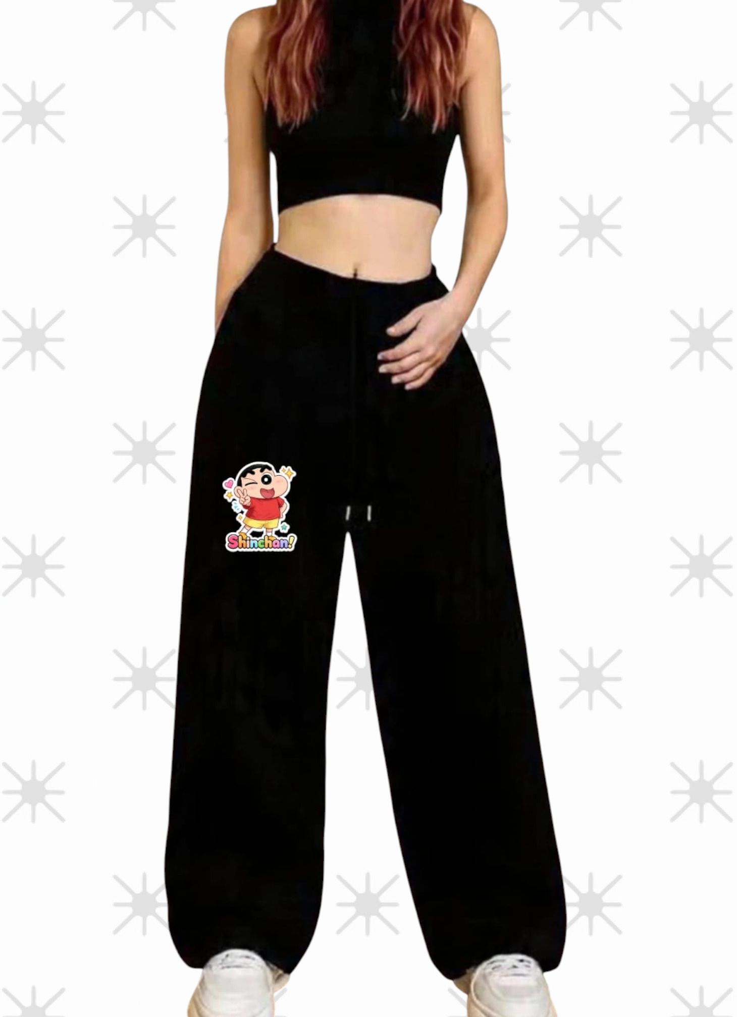 canversmartco Women Printed Black Track Pants-picture-31