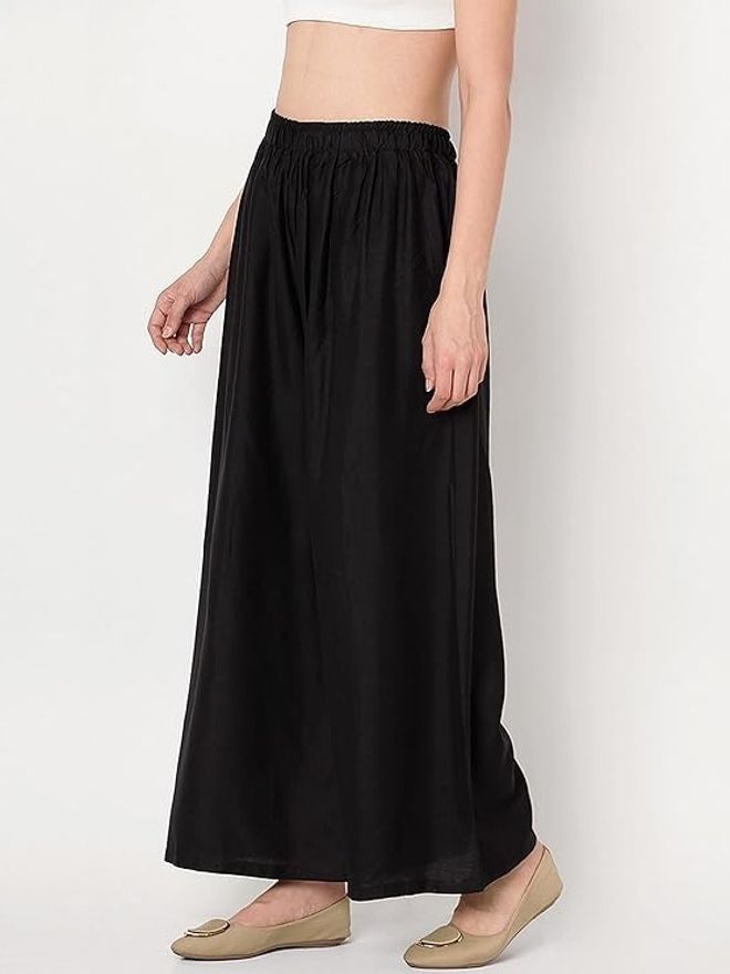 acd Women Comfort Fit Black Viscose Rayon Trousers-picture-26