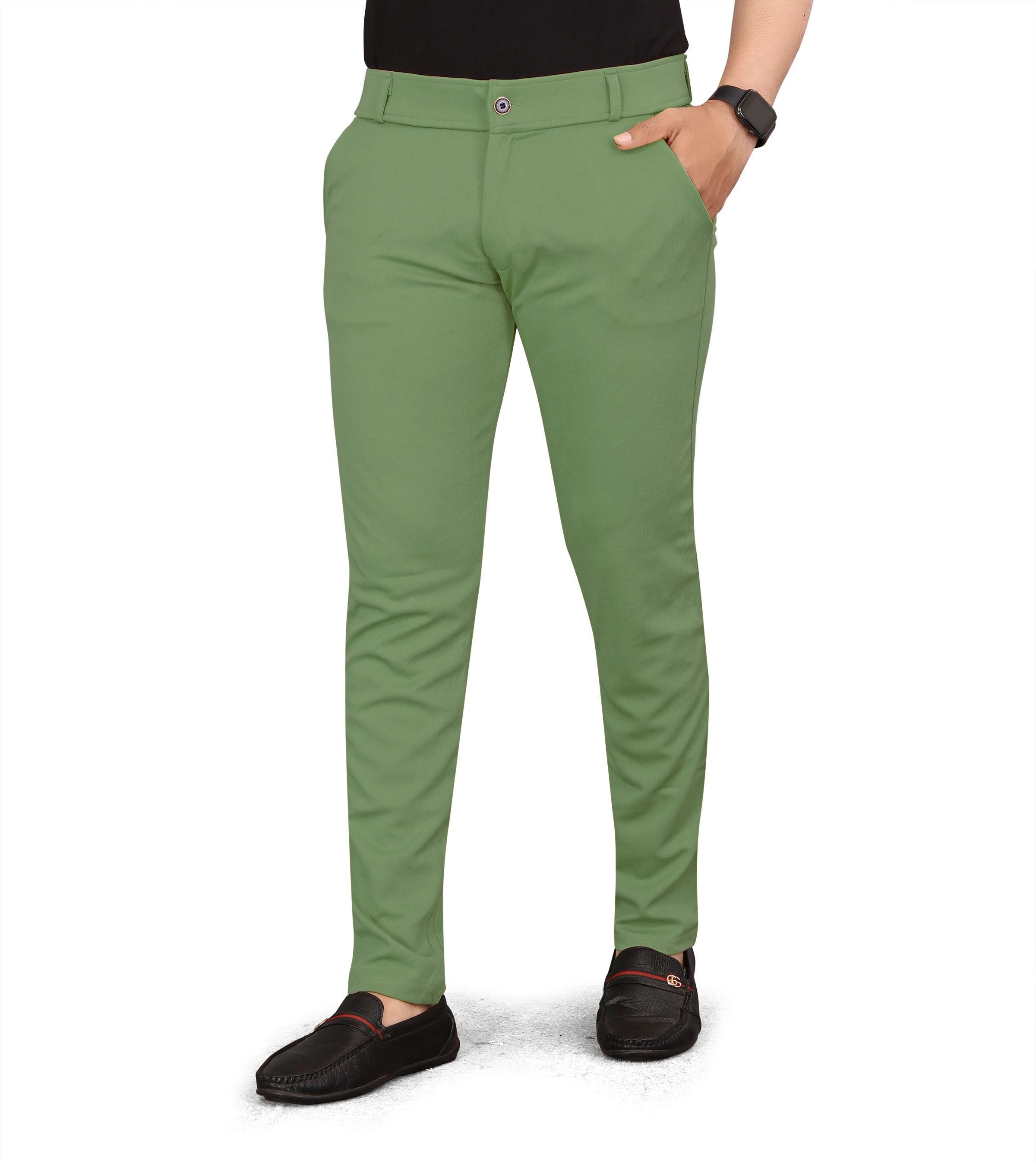 bidatsh trend Men Regular Fit Multicolor Lycra Blend Trousers-picture-10
