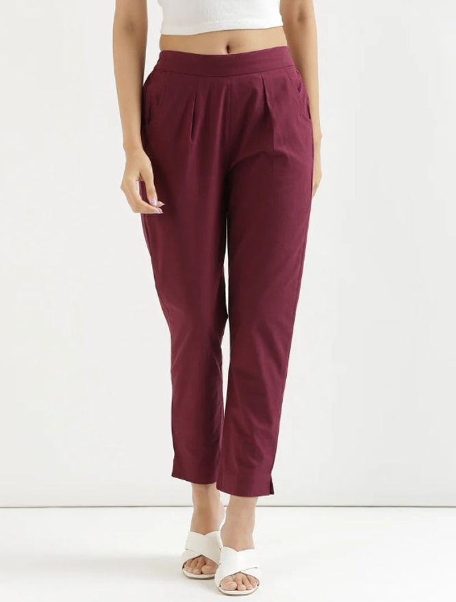 Women Regular Fit Multicolor Pure Cotton Trousers-image-23