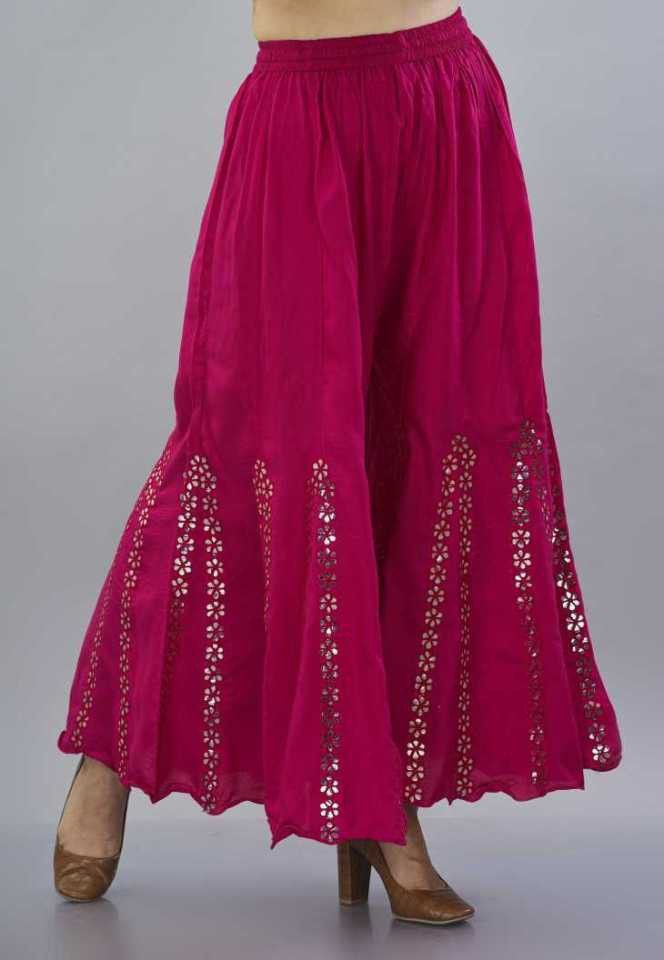 harshsraj Women Regular Fit Pink Viscose Rayon Trousers-picture-22