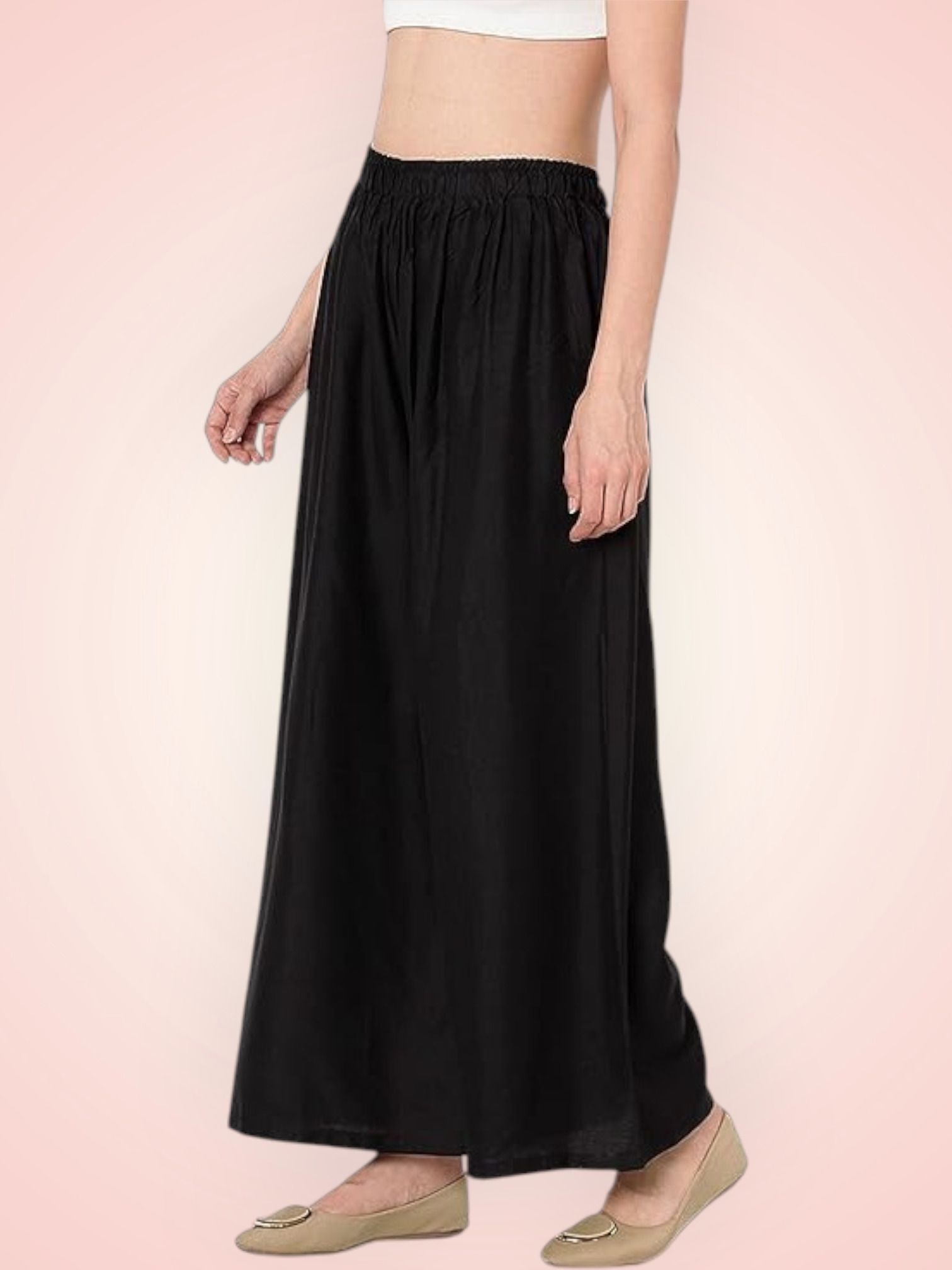 Women Comfort Fit Black Viscose Rayon Trousers-image-38