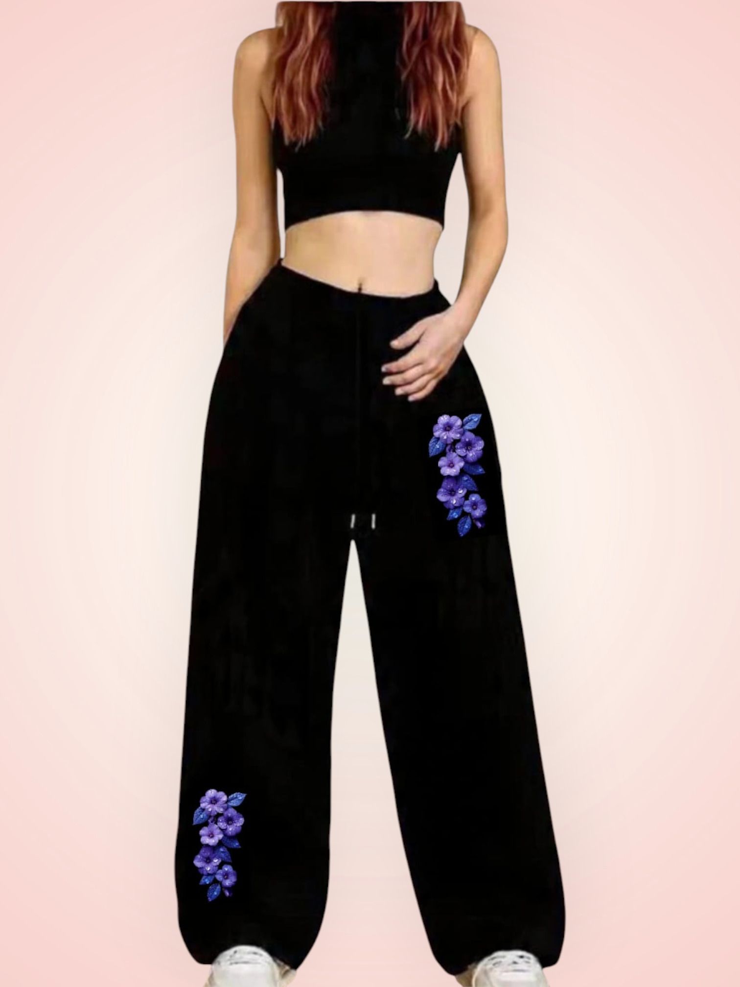canversmartco Women Printed Black Track Pants-picture-15