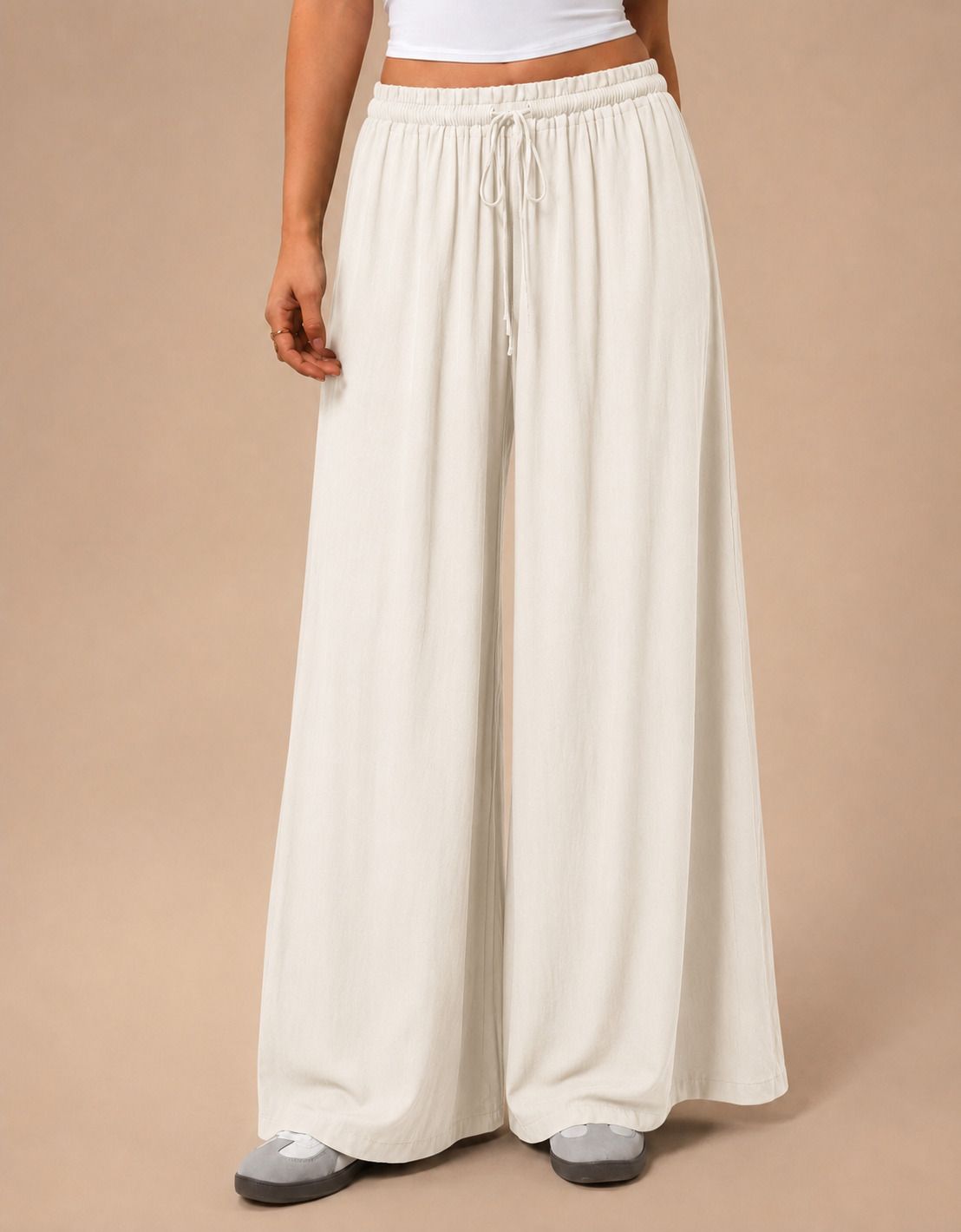 metronaut Relaxed Women White Polyester Trousers-picture-10
