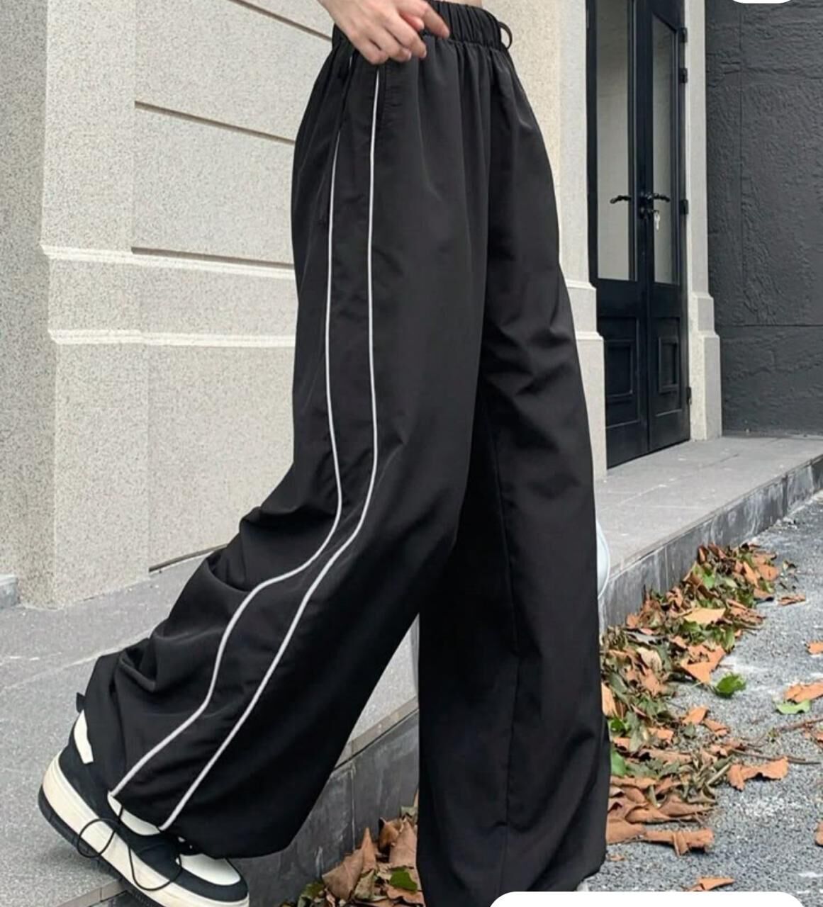 a r j fashion Women Solid, Striped Black Track Pants-picture-22