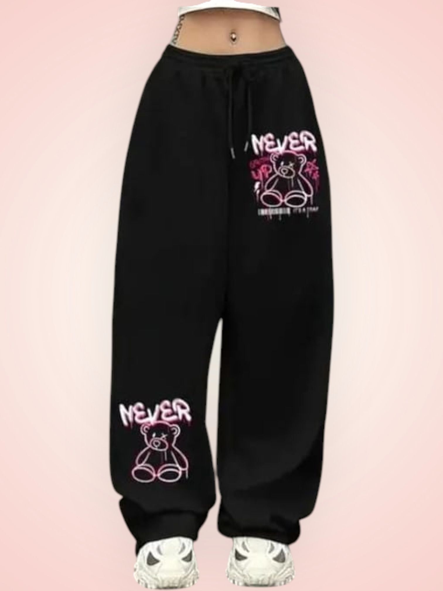canversmartco Women Printed Black Track Pants-picture-45