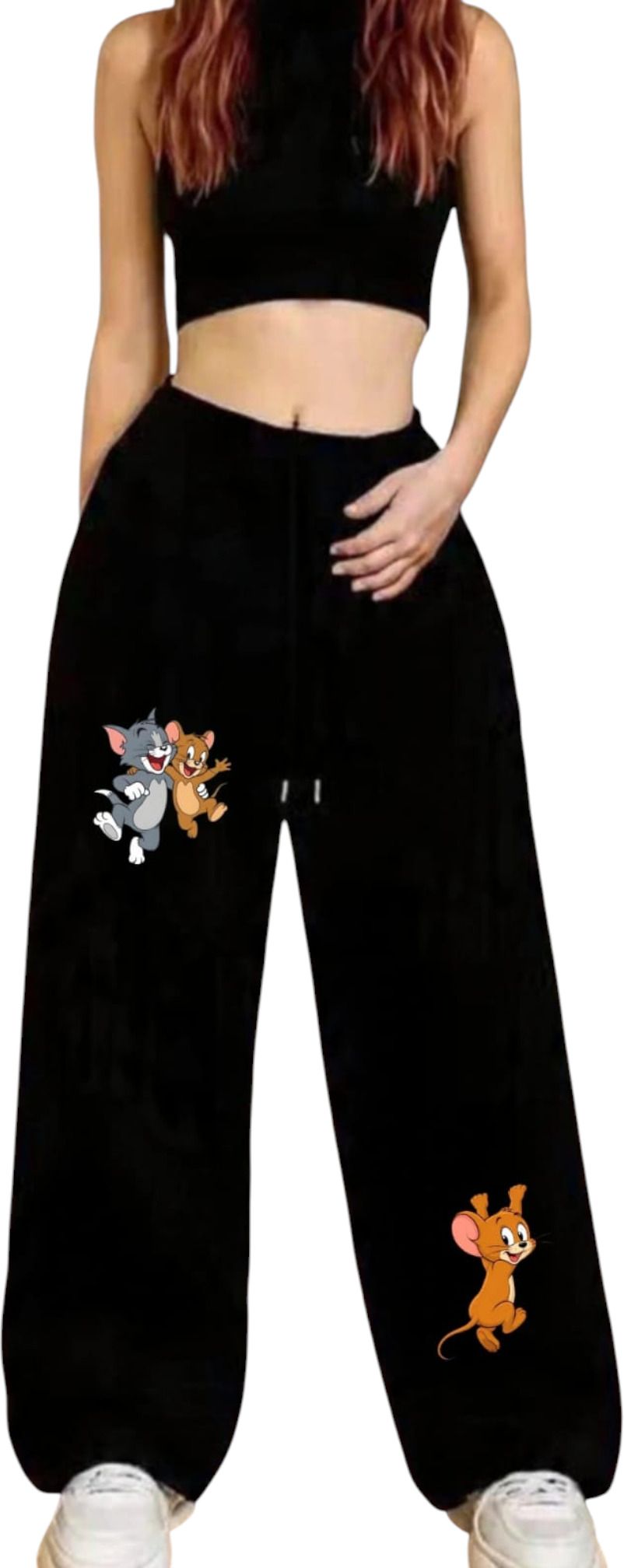 canversmartco Women Printed Black Track Pants-picture-46