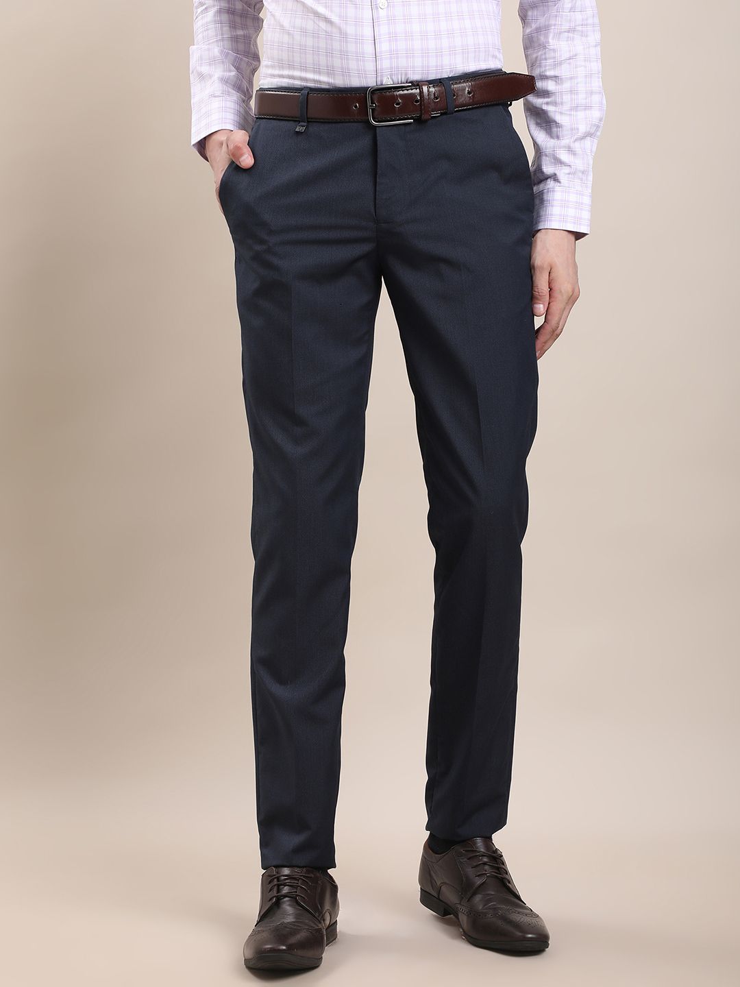 Men Slim Fit Black Viscose Rayon Trousers-image-13