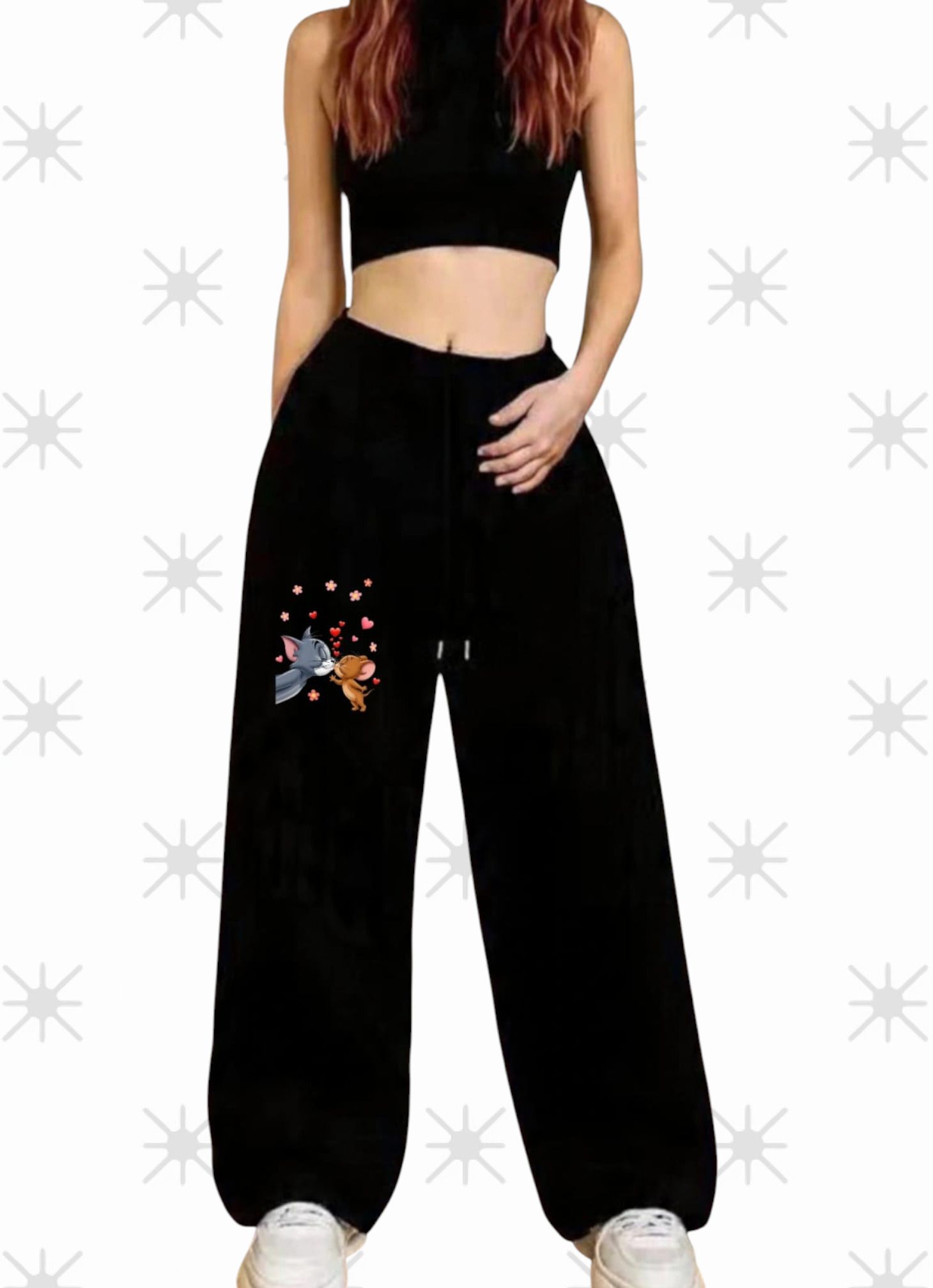 canversmartco Women Printed Black Track Pants-picture-39
