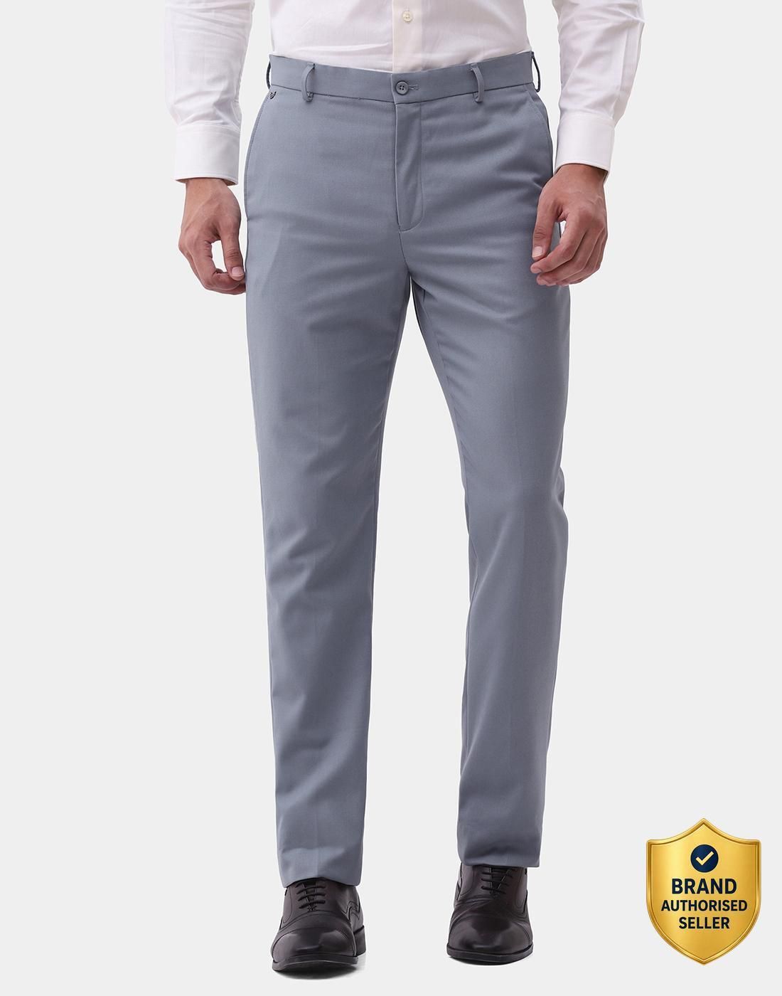 blackberrys Men Slim Fit Blue Polyester Trousers-picture-25