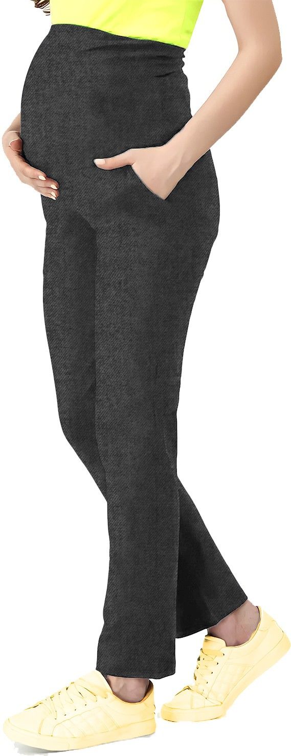 lenam Women Regular Fit Cream Lycra Blend Trousers-picture-25