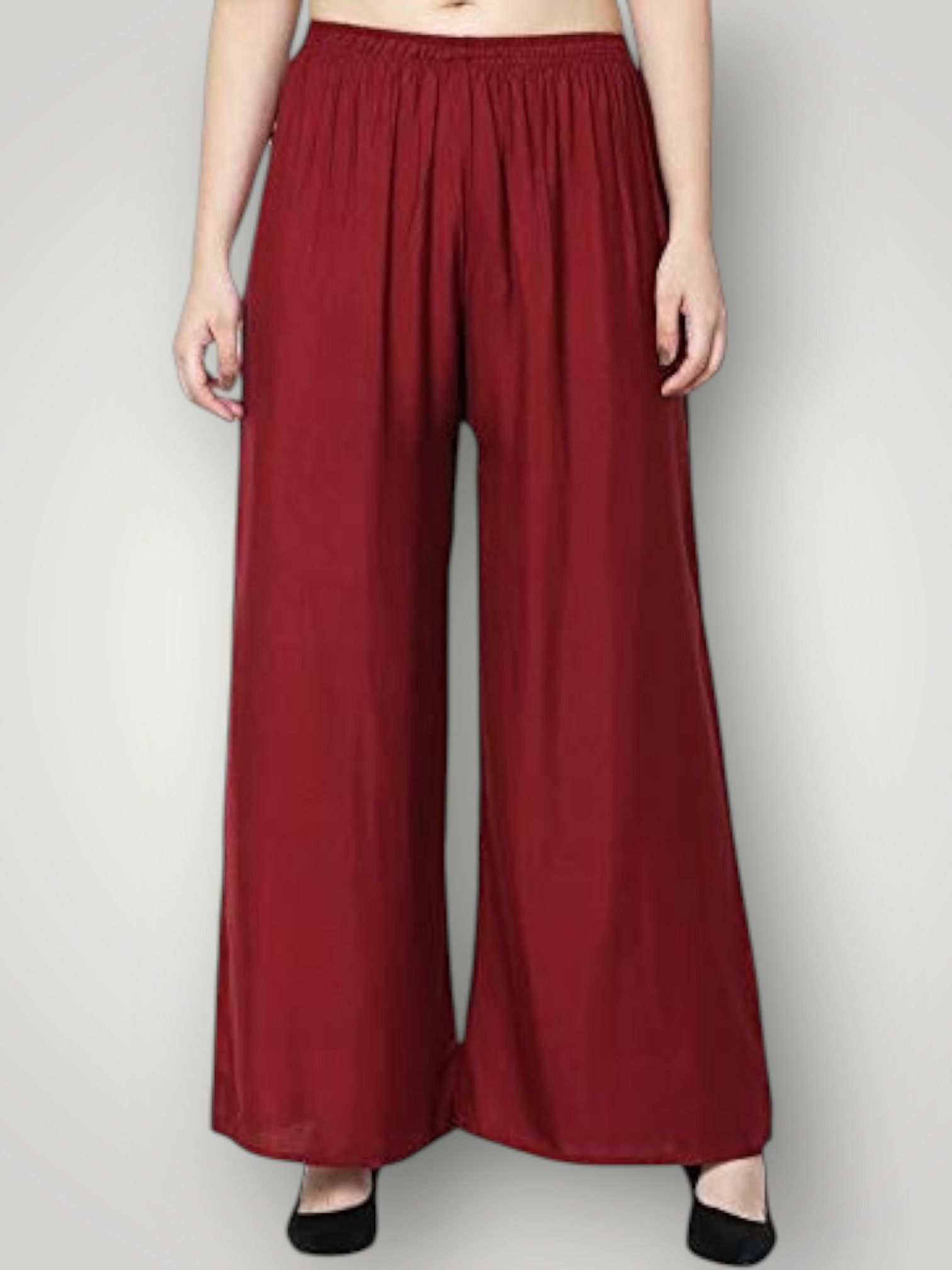 acd Women Comfort Fit Maroon Viscose Rayon Trousers-picture-47