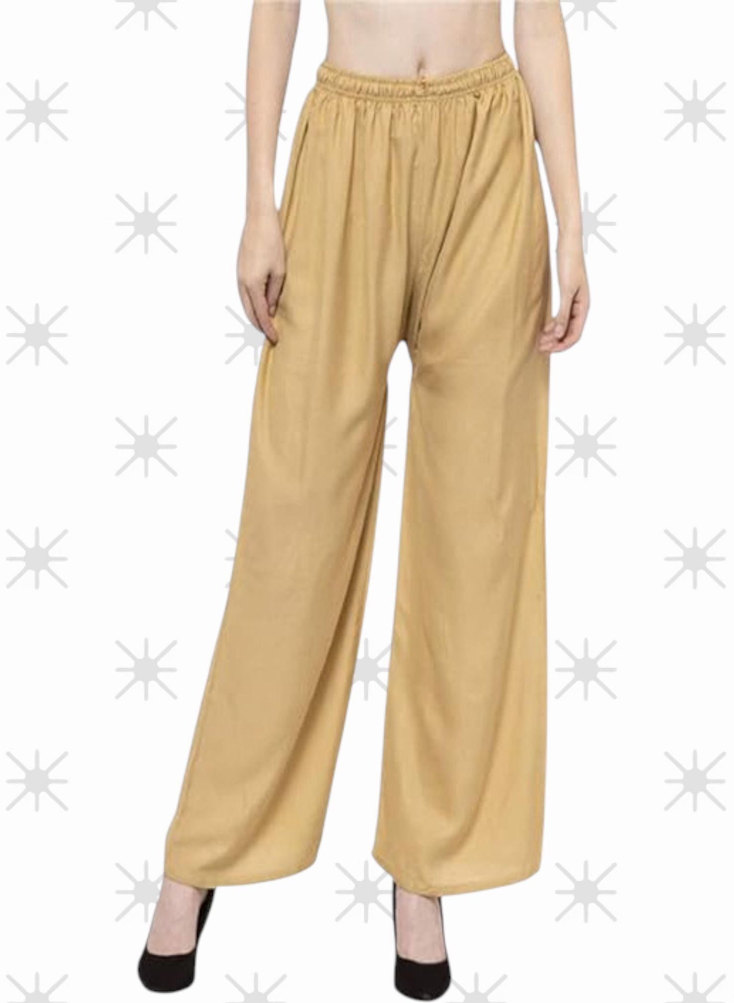 acd Women Comfort Fit Brown Viscose Rayon Trousers-picture-31