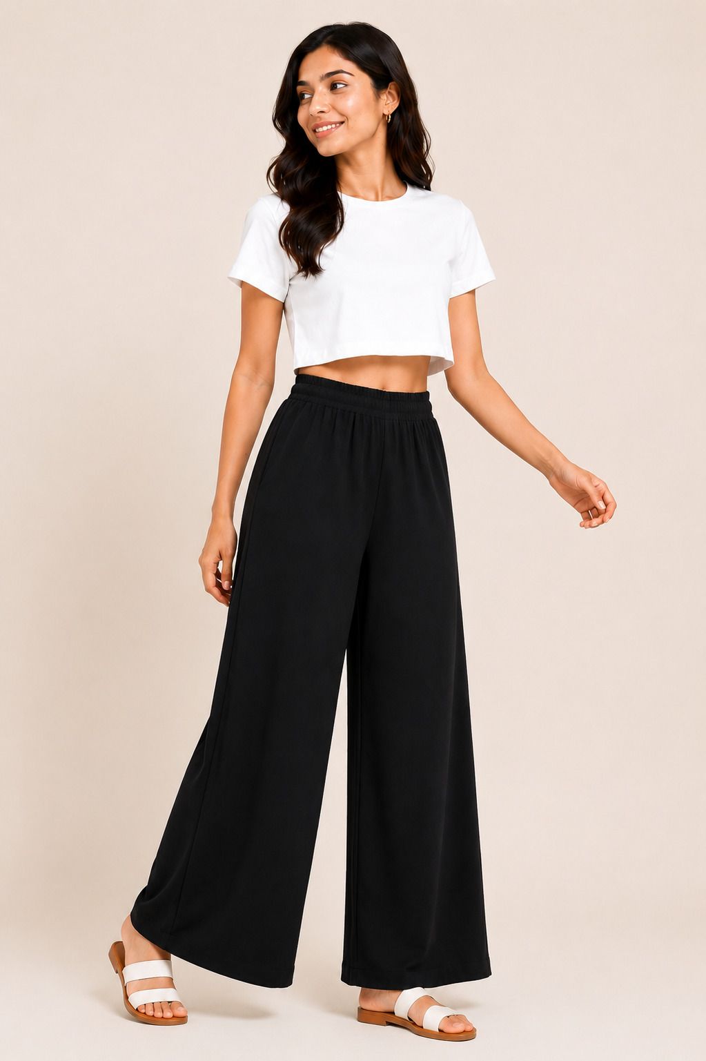 rugged guy Women Loose Fit Black Cotton Blend Trousers-picture-20