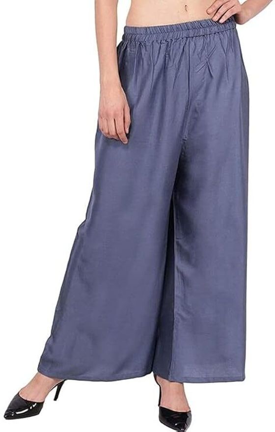 acd Women Comfort Fit Grey Viscose Rayon Trousers-picture-17