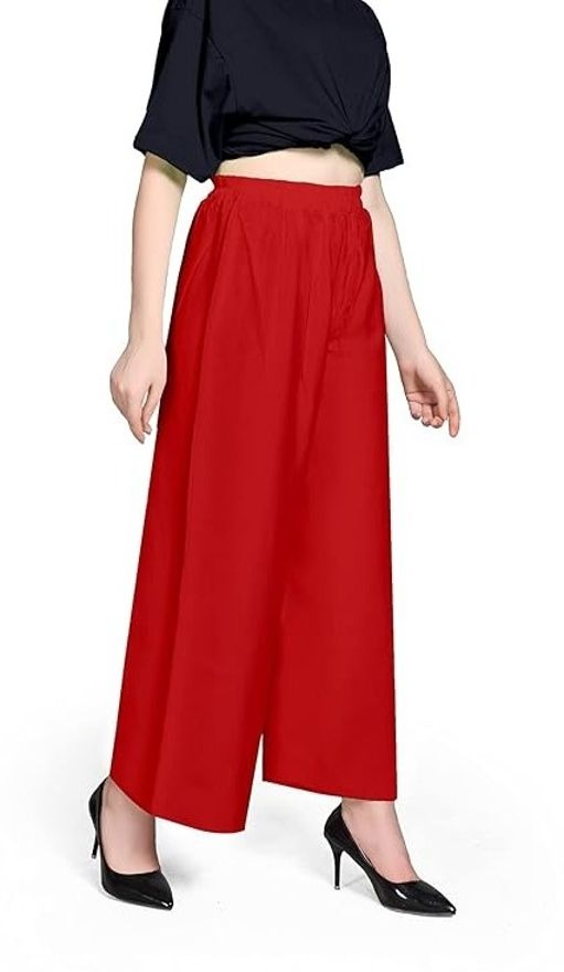 acd Women Comfort Fit Red Viscose Rayon Trousers-picture-11