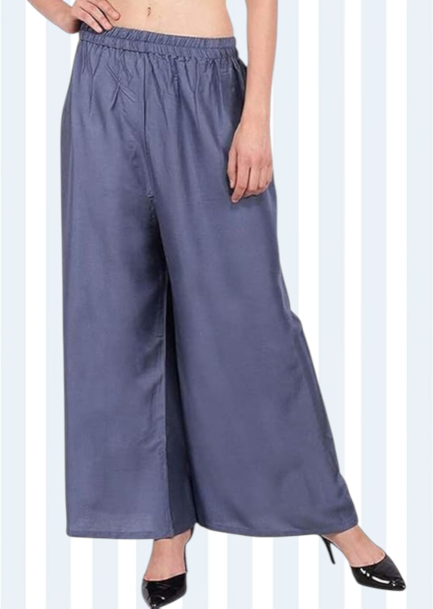acd Women Comfort Fit Grey Viscose Rayon Trousers-picture-46