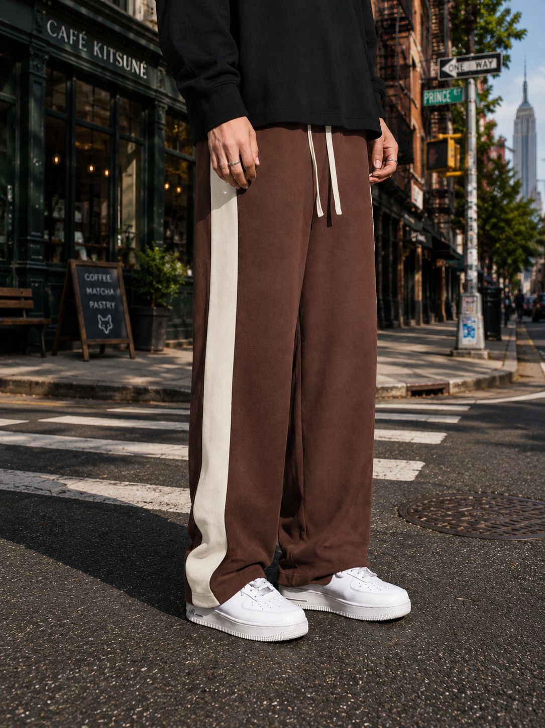 sxxl.in Men Colorblock Brown Track Pants-picture-31