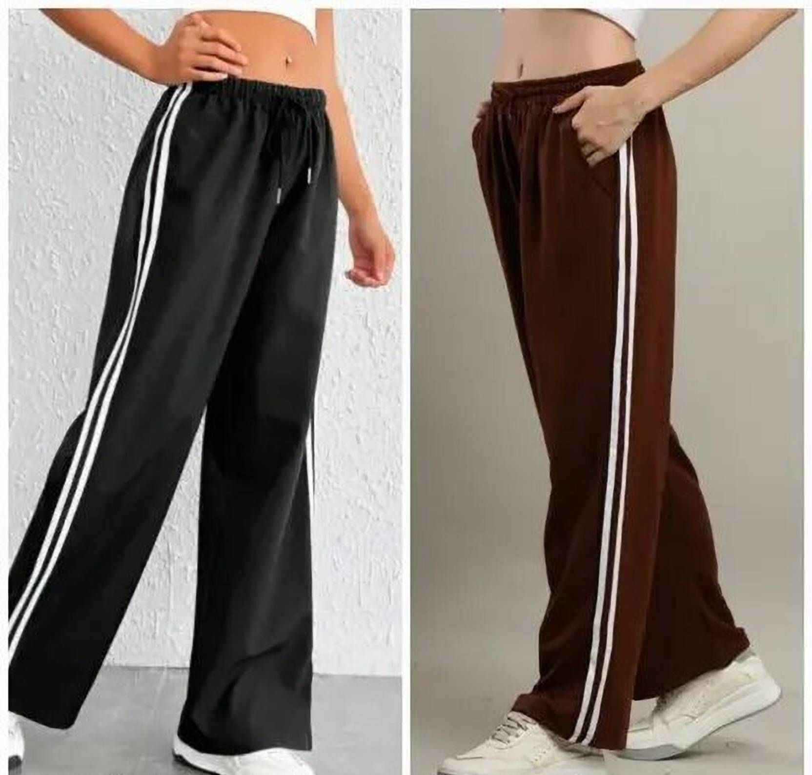 stylerags Pack of 2 Women Solid, Striped Multicolor Track Pants-picture-13