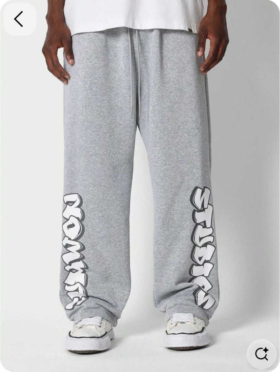 Men Regular Fit, Loose Fit Grey Cotton Blend Trousers-image-9
