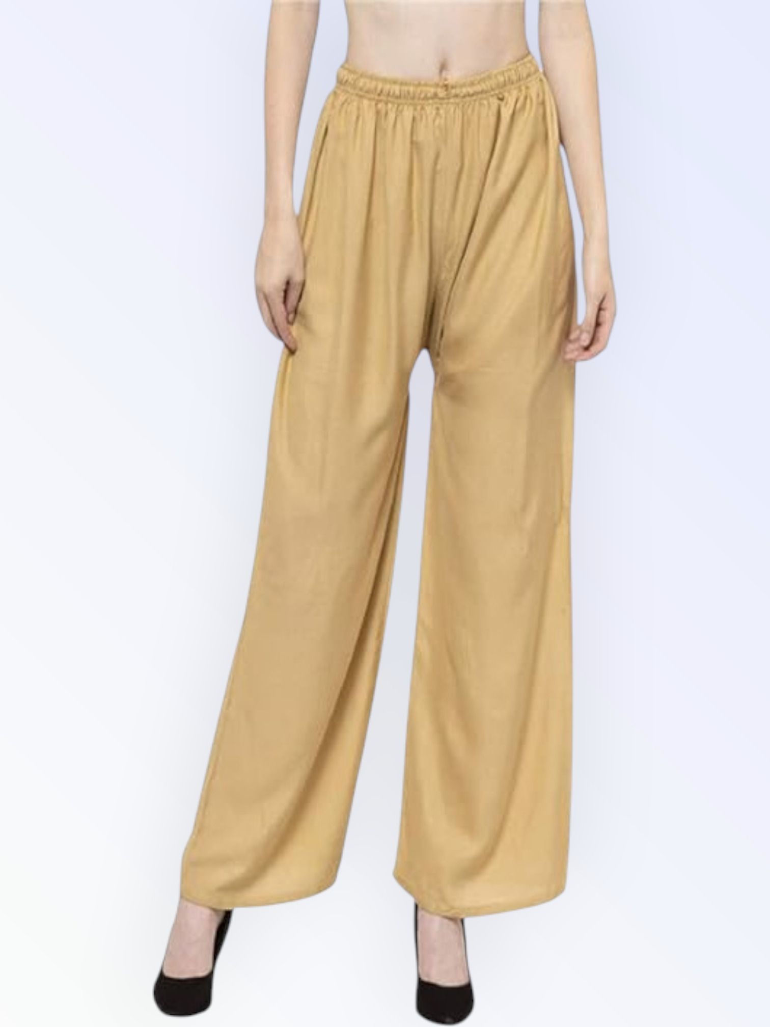acd Women Comfort Fit Brown Viscose Rayon Trousers-picture-16