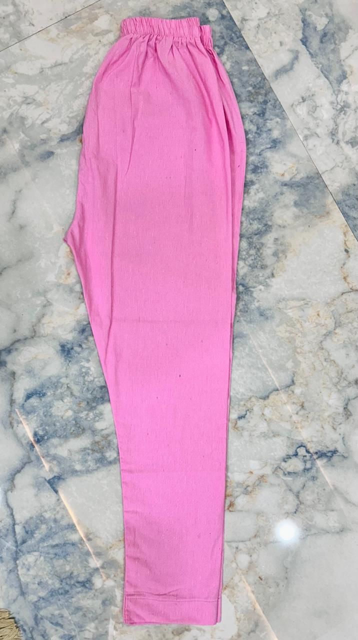 Women Regular Fit Pink Cotton Blend Trousers-image-3