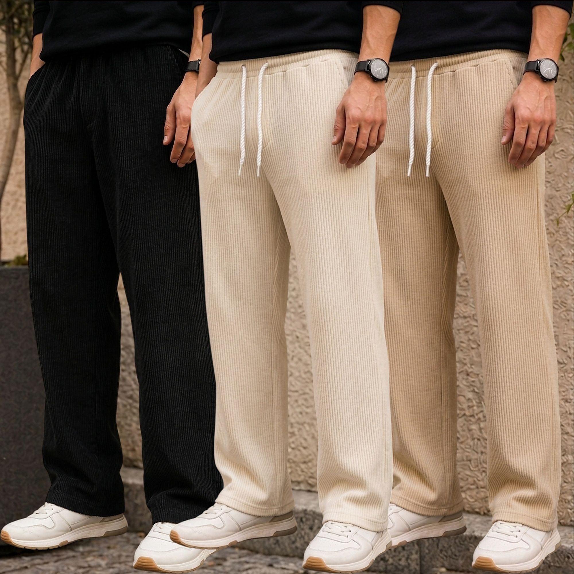 metronaut Relaxed Men Multicolor Cotton Blend Trousers-picture-17