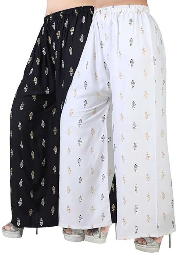 Pack of 2 Women Regular Fit Multicolor Lycra Blend Trousers-image-49