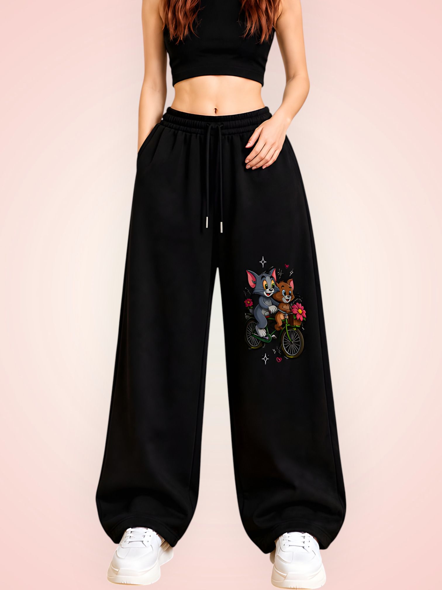 canversmartco Women Printed Black Track Pants-picture-41