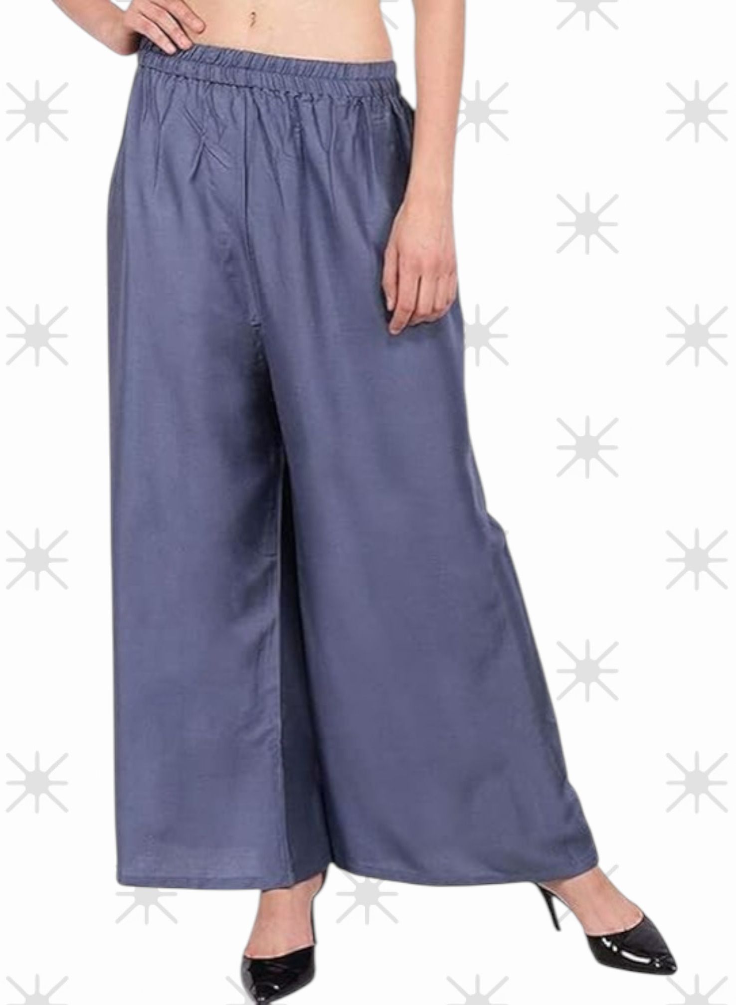 acd Women Comfort Fit Grey Viscose Rayon Trousers-picture-23