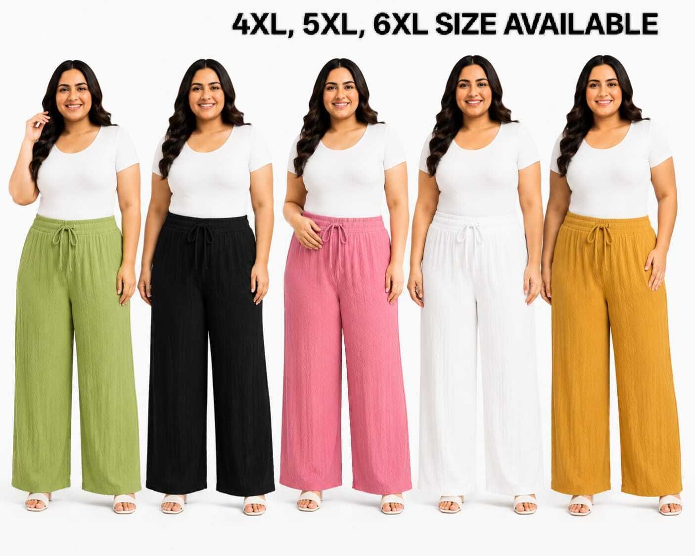 hafashion Pack of 5 Women Loose Fit Multicolor Lycra Blend Trousers-picture-39