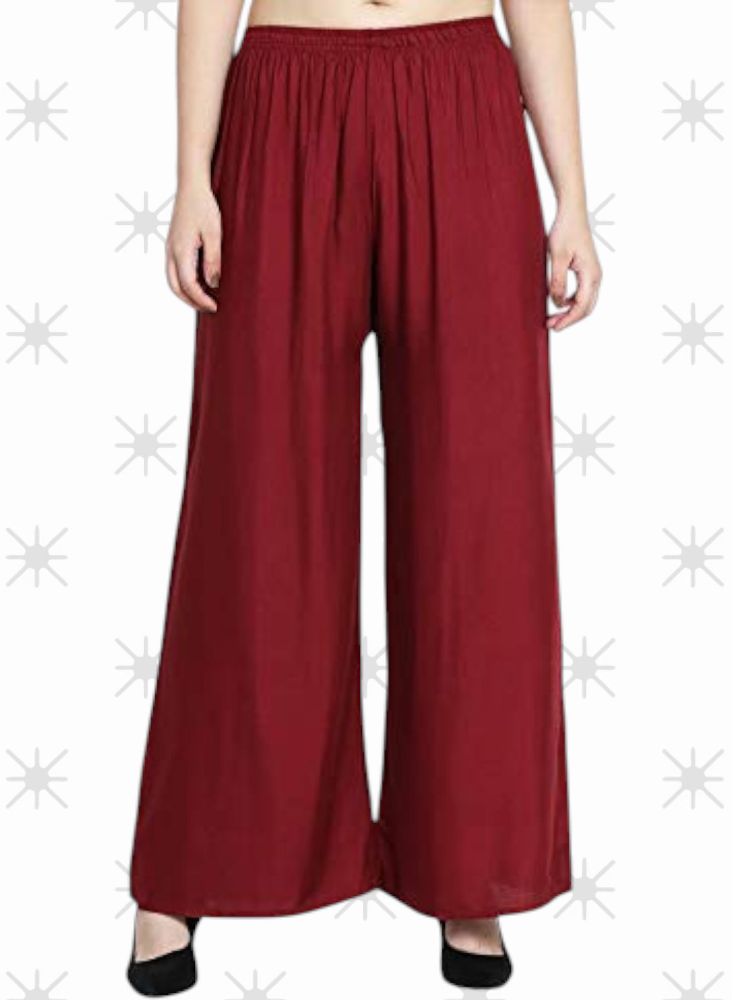 acd Women Comfort Fit Maroon Viscose Rayon Trousers-picture-19