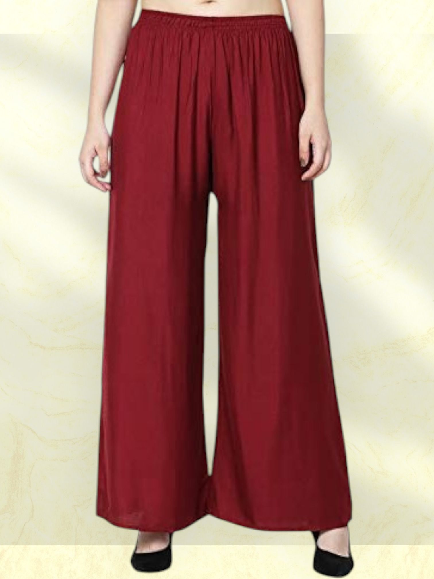 acd Women Comfort Fit Maroon Viscose Rayon Trousers-picture-19