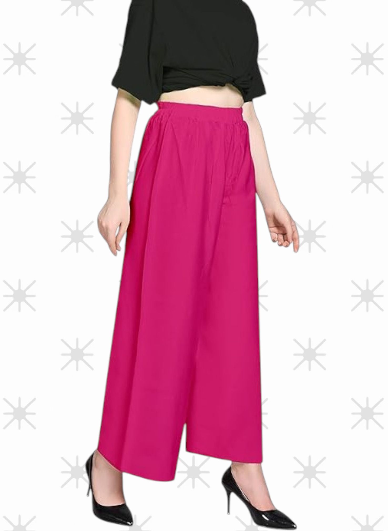 acd Women Comfort Fit Pink Viscose Rayon Trousers-picture-45