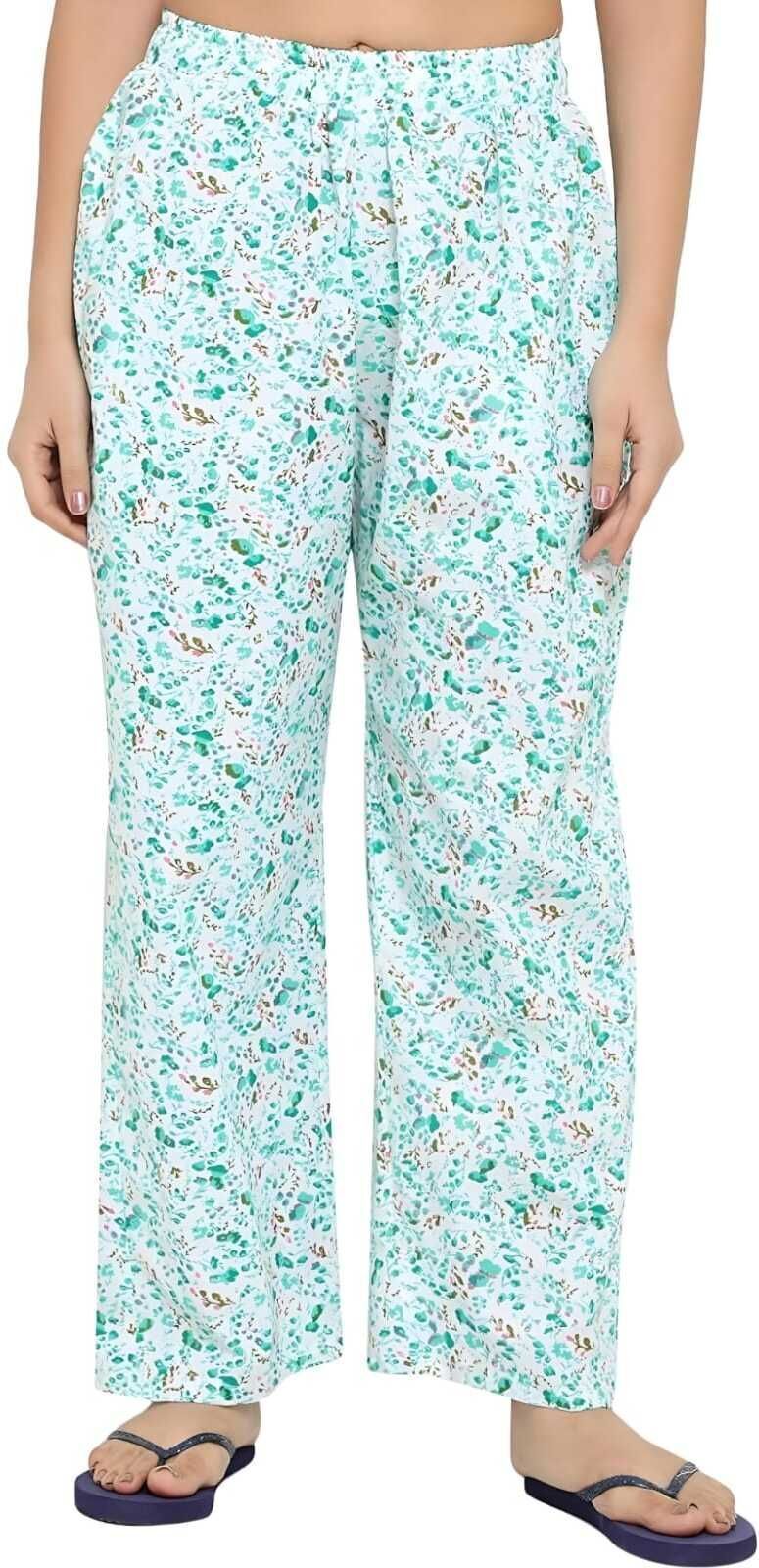 bliez Women Regular Fit Green Pure Cotton Trousers-picture-2