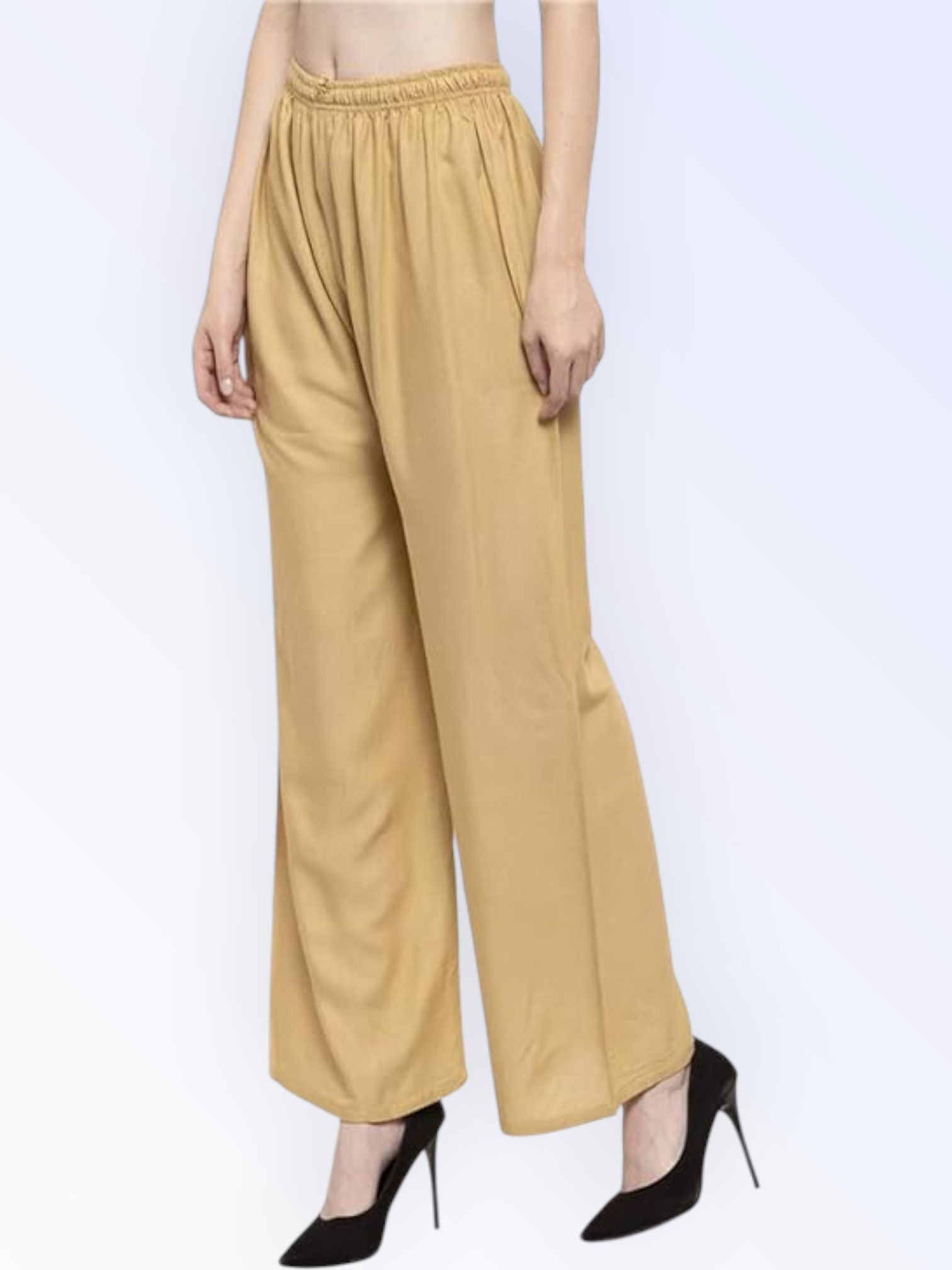 acd Women Comfort Fit Brown Viscose Rayon Trousers-picture-13