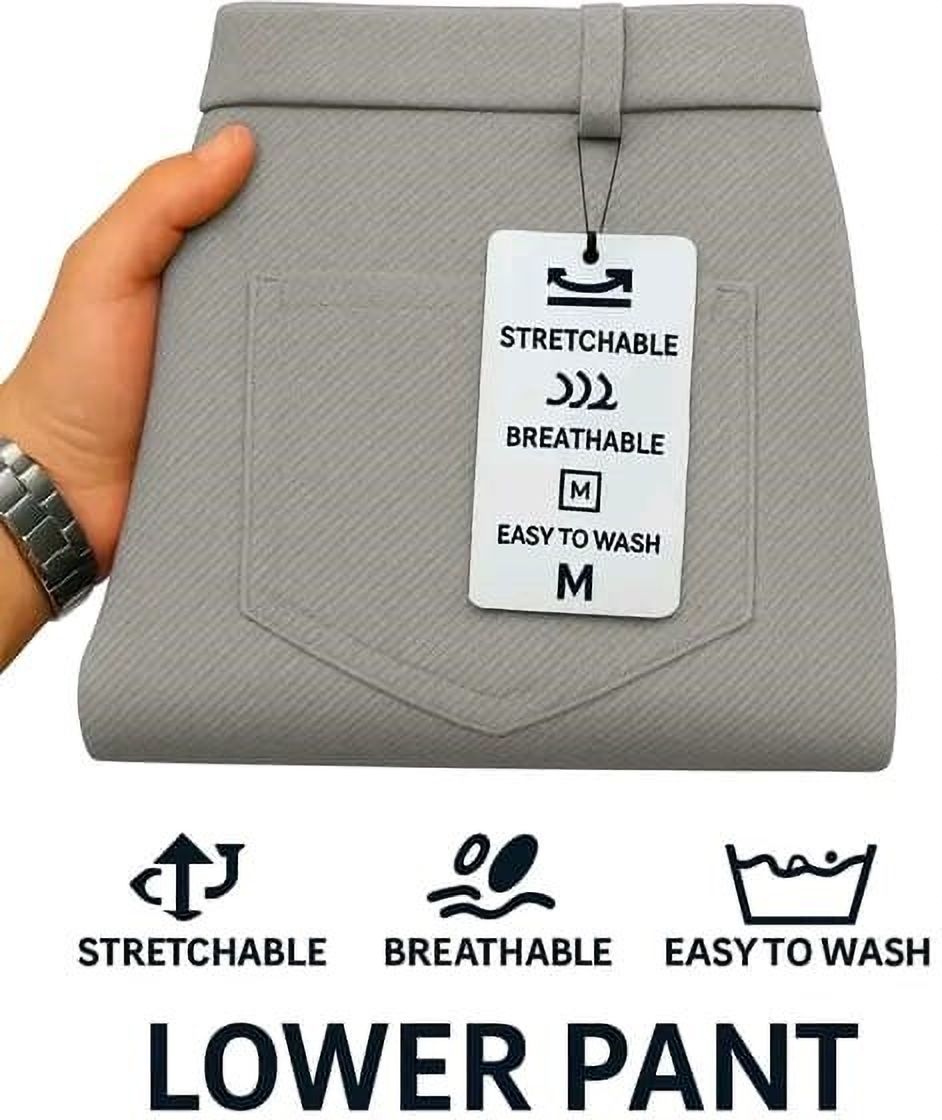 Men Regular Fit Grey Lycra Blend Trousers-image-26