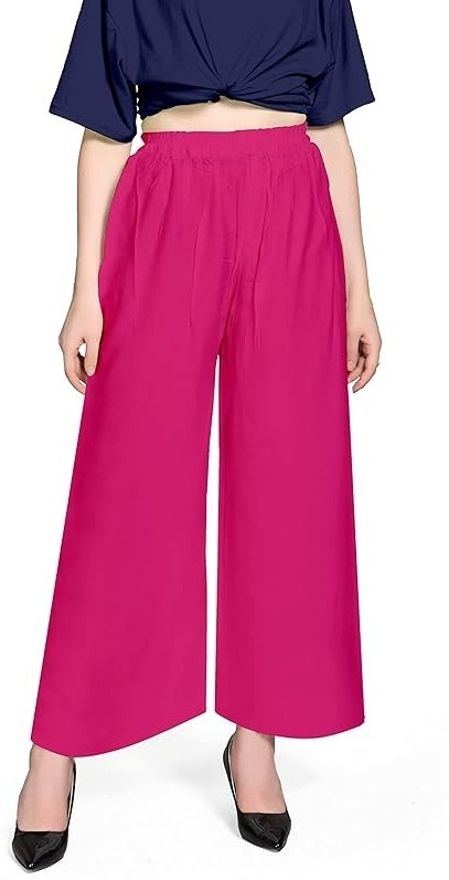 acd Women Comfort Fit Pink Viscose Rayon Trousers-picture-35