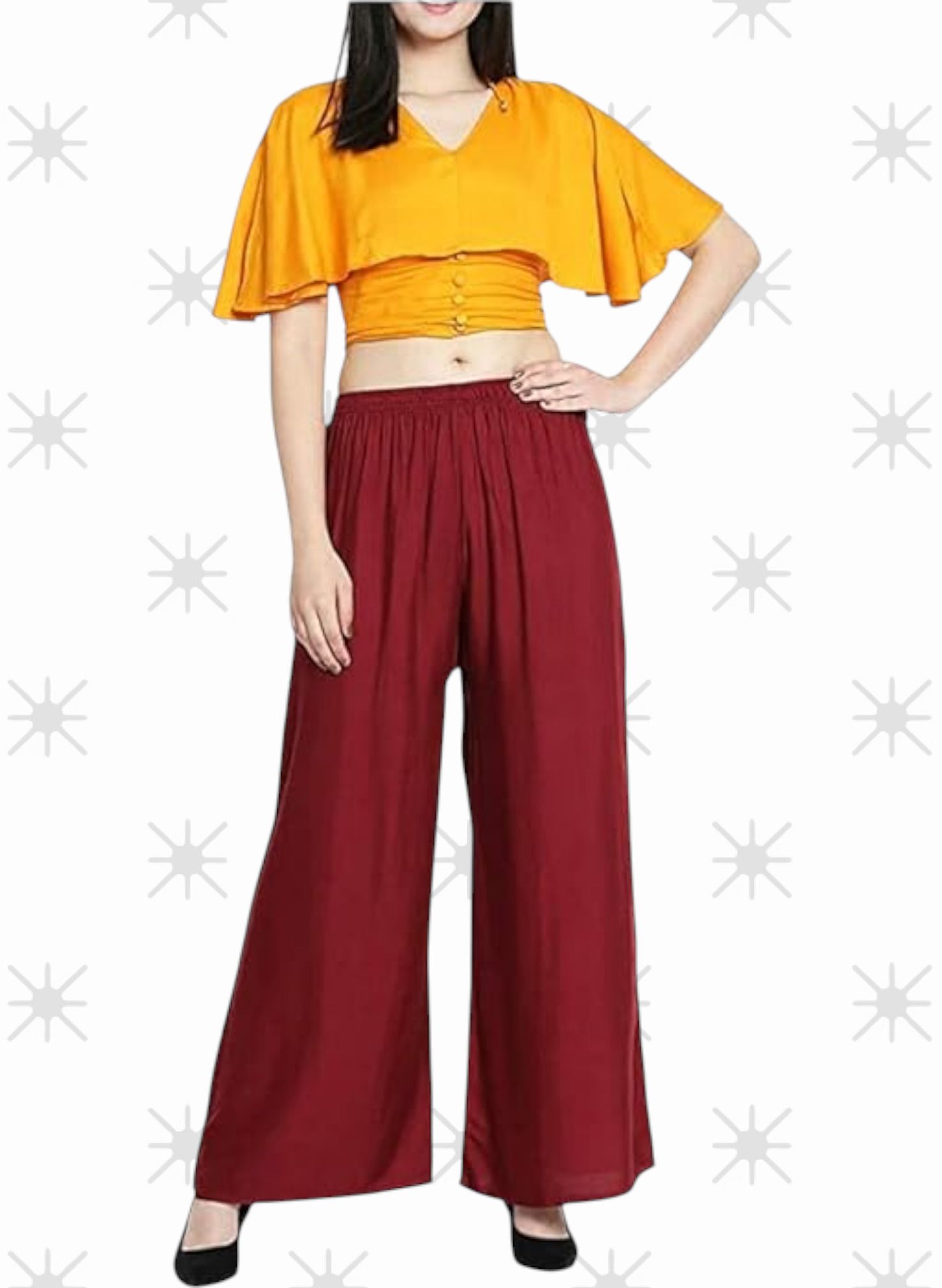 acd Women Comfort Fit Maroon Viscose Rayon Trousers-picture-31