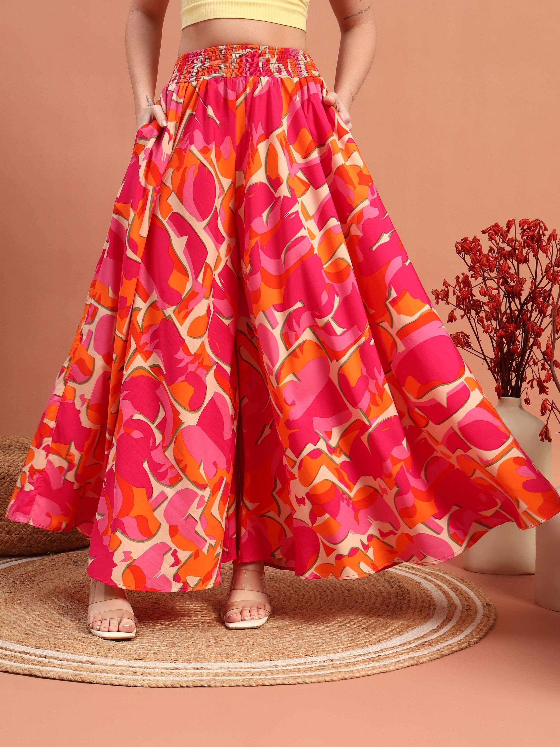 lookshine Women Relaxed Orange Polyester Trousers-picture-16